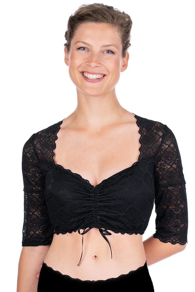 Dirndlbluse Dirndlbluse - WOLLBACH - schwarz, weiß