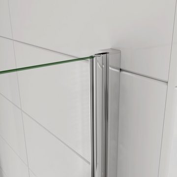 duschspa Dusch-Falttür 8mm Nano Glas Duschabtrennung Duschtür Falttür Pendeltür Nischentür, Einscheibensicherheitsglas, Sicherheitsglas, (Set) links und rechts montierbar