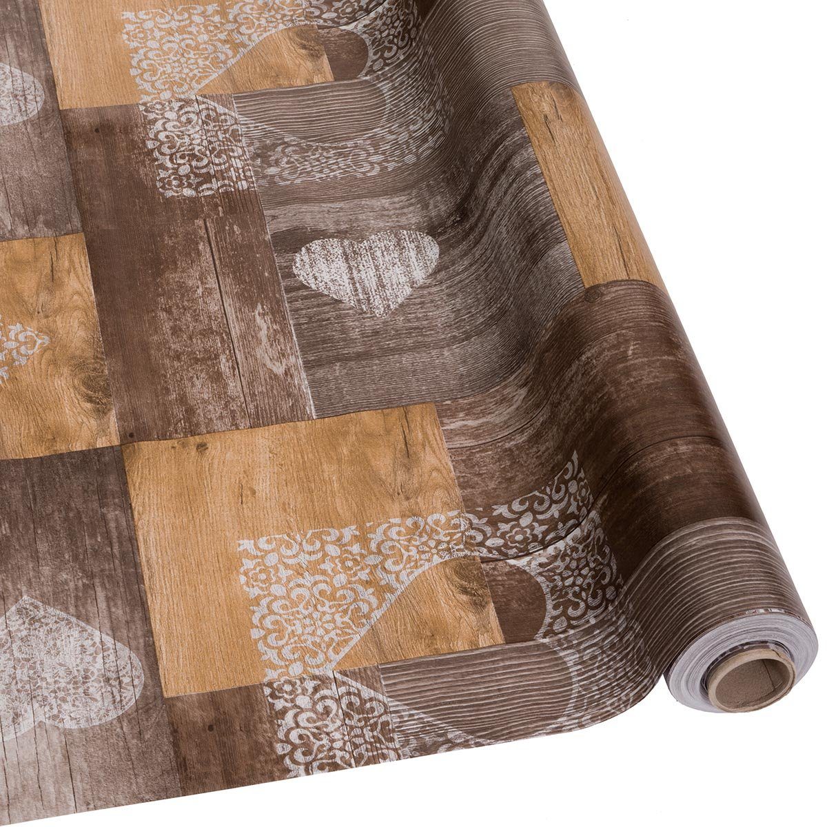 DéVa Tischdecke DéVa Wachstuchtischdecke "Herzen Holz" günstig online kaufen