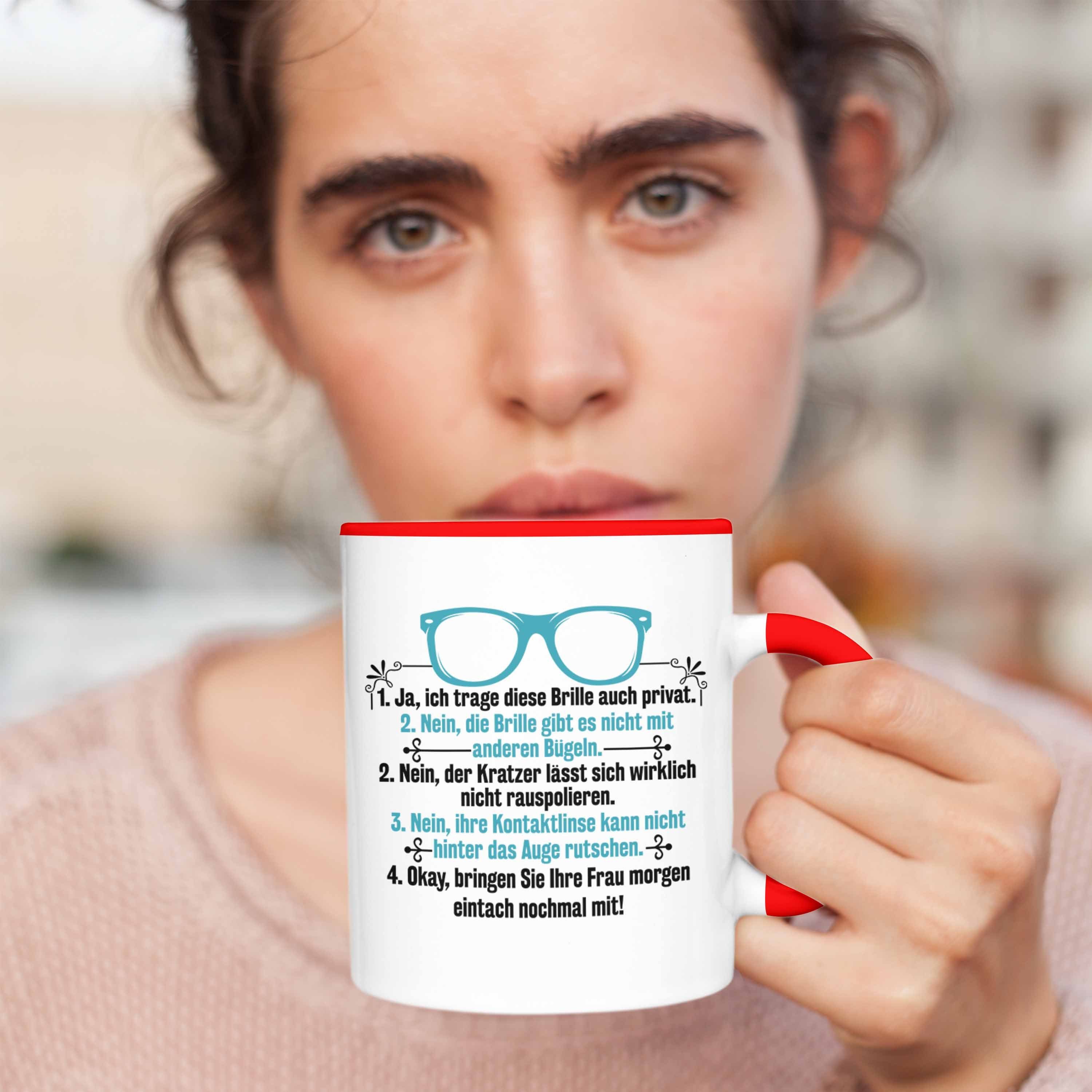 Augenoptiker Trendation - Geschenkidee Tasse Trendation Brillenverkäufer Tasse Spruch Rot Optiker Geschenk Lustiger