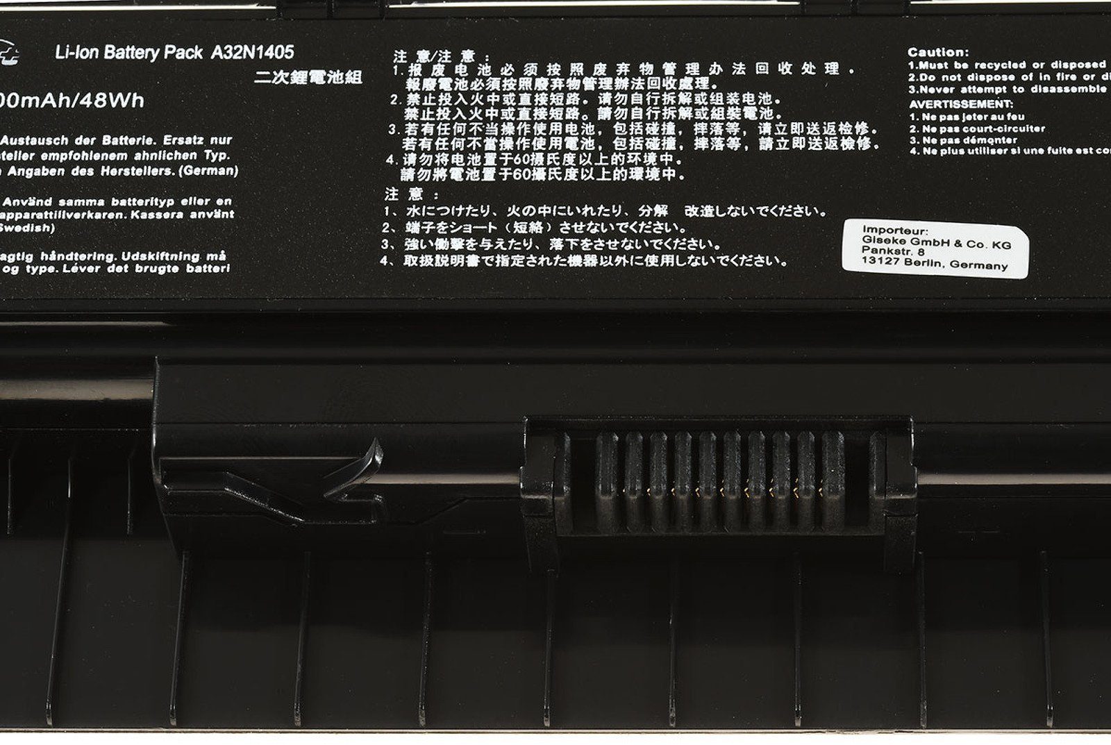 Standardakku V) Laptop-Akku Asus für (10.8 Powery GL551JK 4400 mAh Rog Laptop