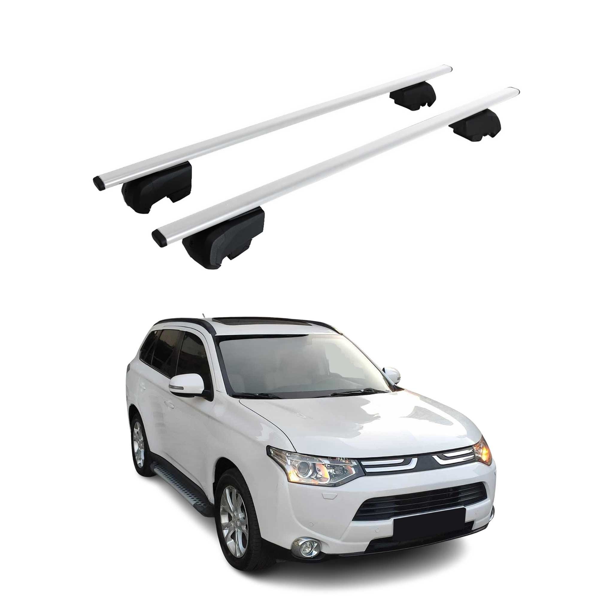 OMAC Dachträger Grundträger für Mitsubishi Outlander 2012-2020 Metall Silber ABE 2x