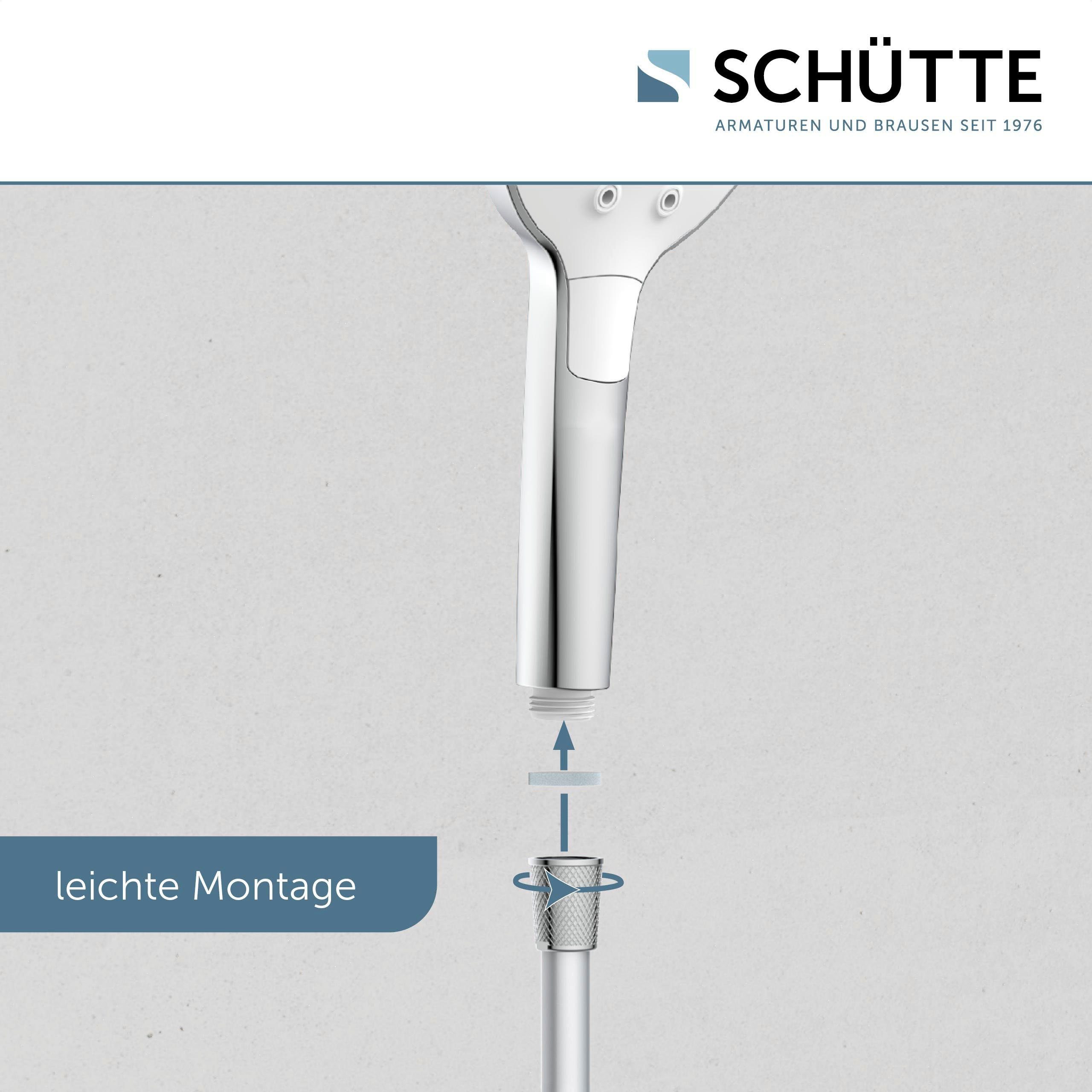 Schütte Handbrause PERUZZI, (1-tlg), 3-fach verstellbar mit Booststrahl / Antikalk / wassersparend