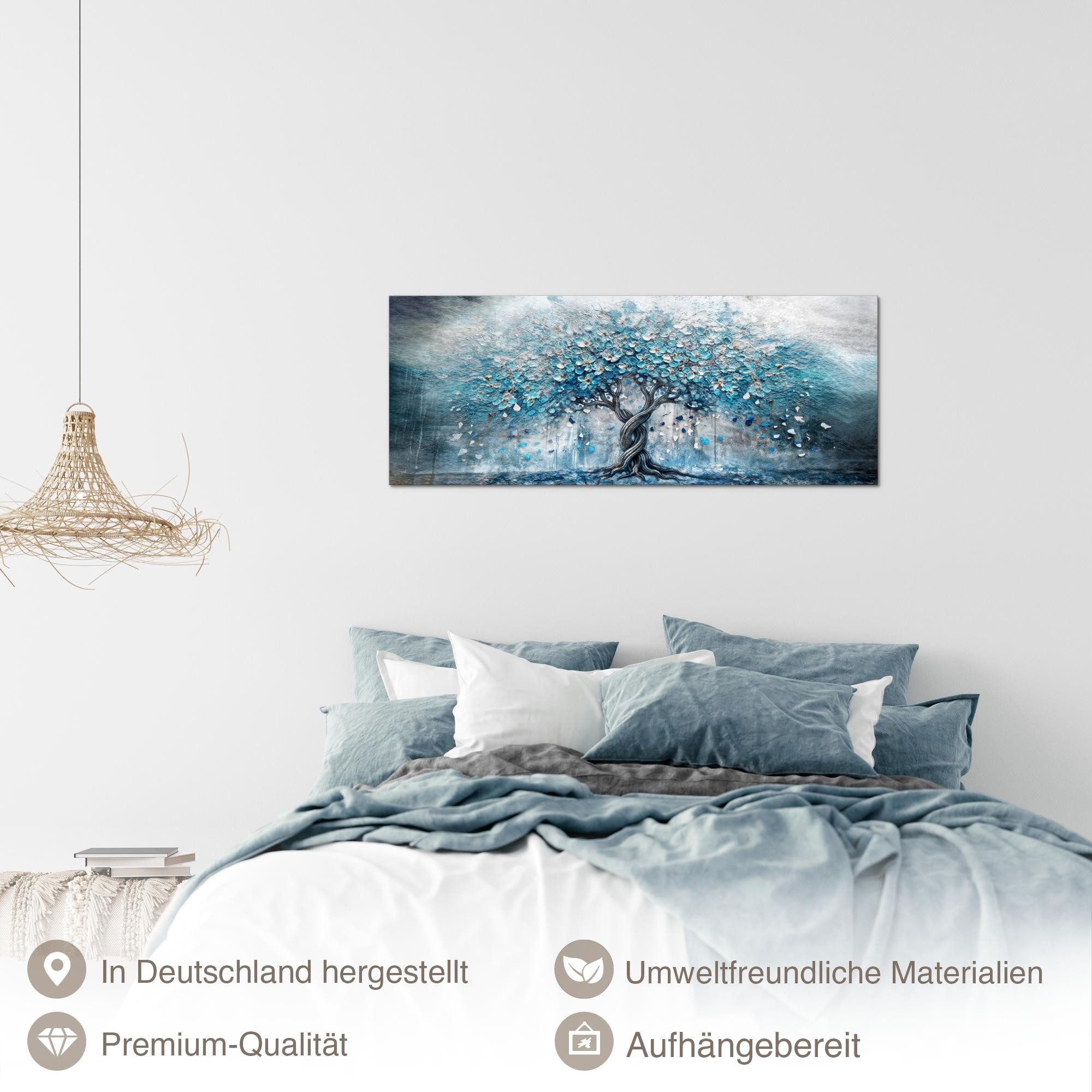 Runa Art XXL-Wandbild Blumen 100 x40 cm Bild Vlies Wohnzimmer Schlafzimmer Deko, Baum