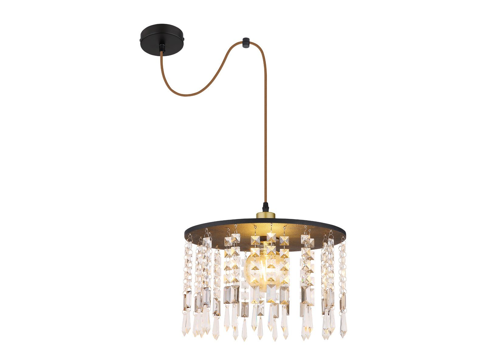 MEINEWUNSCHLEUCHTE LED Pendelleuchte LED wechselbar, warmweiß, ausgefallene Designer Lampe für Treppenhaus & Esstisch hängend, Ø 35cm mehr