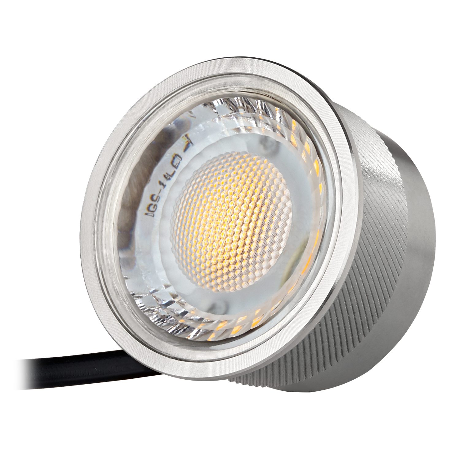 LED mit Einbaustrahler extra LED flach v Set LED gebürstet in 5W Einbaustrahler LEDANDO aluminium