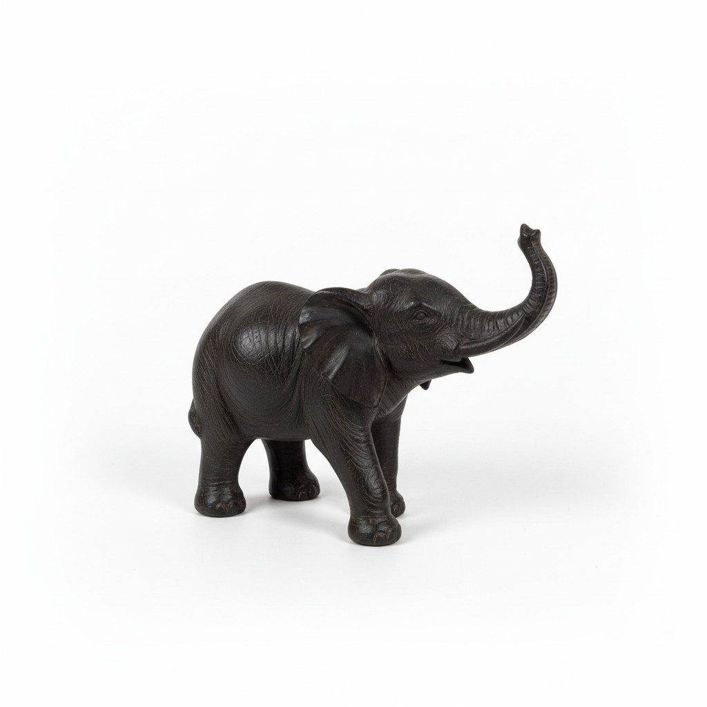 Signature Home Collection Dekofigur Elefant Figur Dekofigur Polyresin dunkelbraun, Detailgetreu, mit erhobenem Rüssel, Tierfigur
