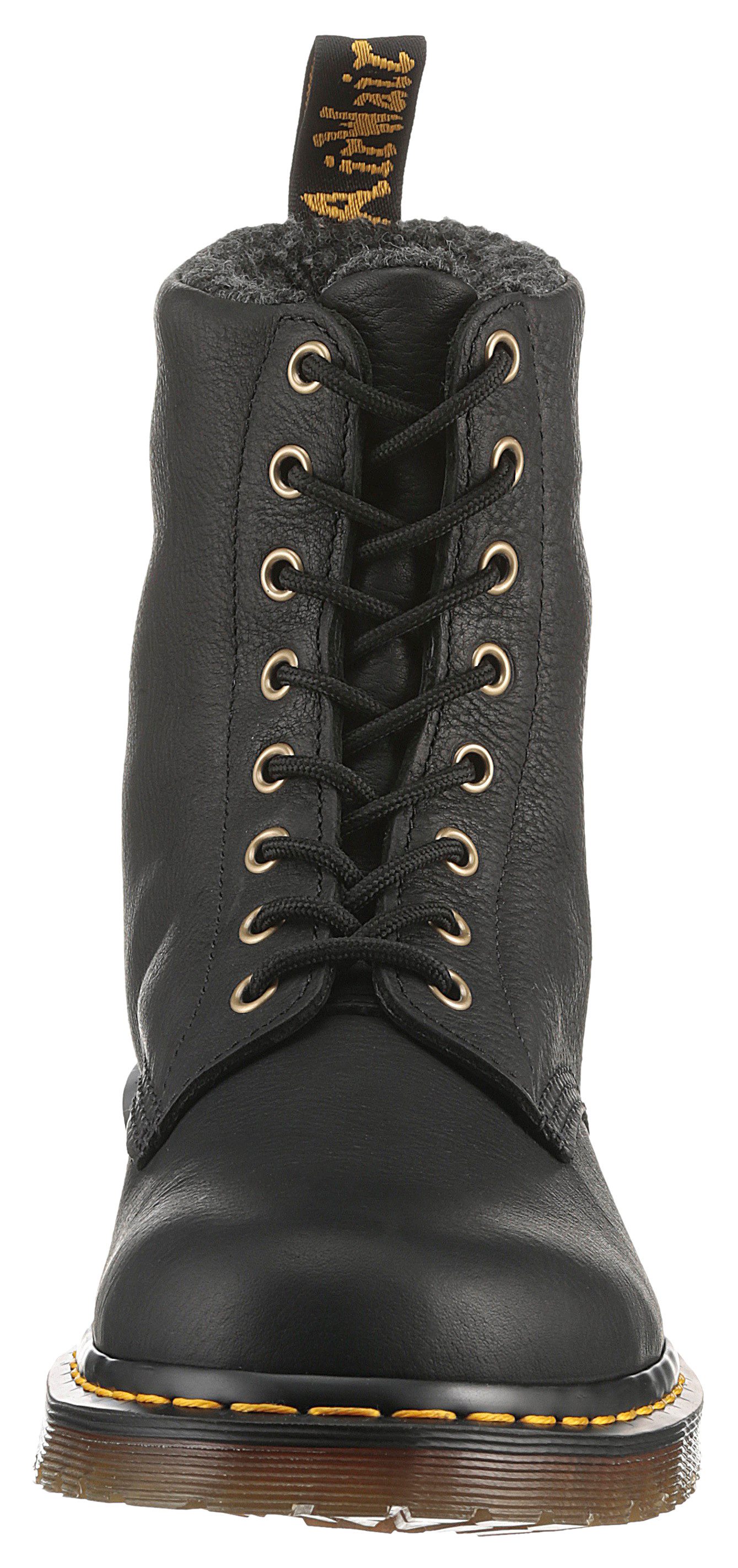 DR. MARTENS 1460 schmale Form Schnürstiefelette Plateaustiefel, Winterstiefel mit modischem Blockabsatz – Bild 4 von 5