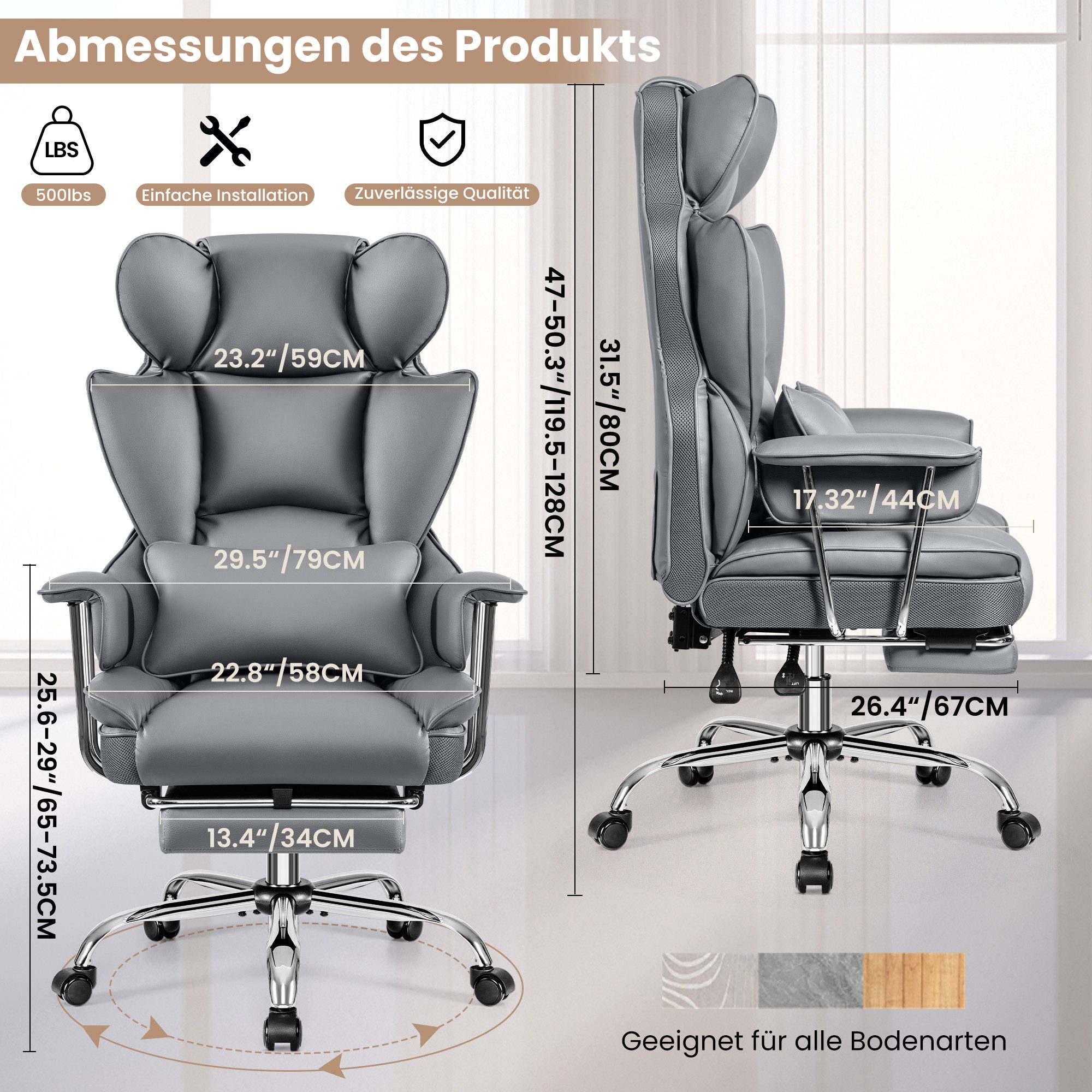 DoChair Bürostuhl Leader Ergonomischer Gaming-Stuhl chefsessel 150 kg (Chef günstig online kaufen