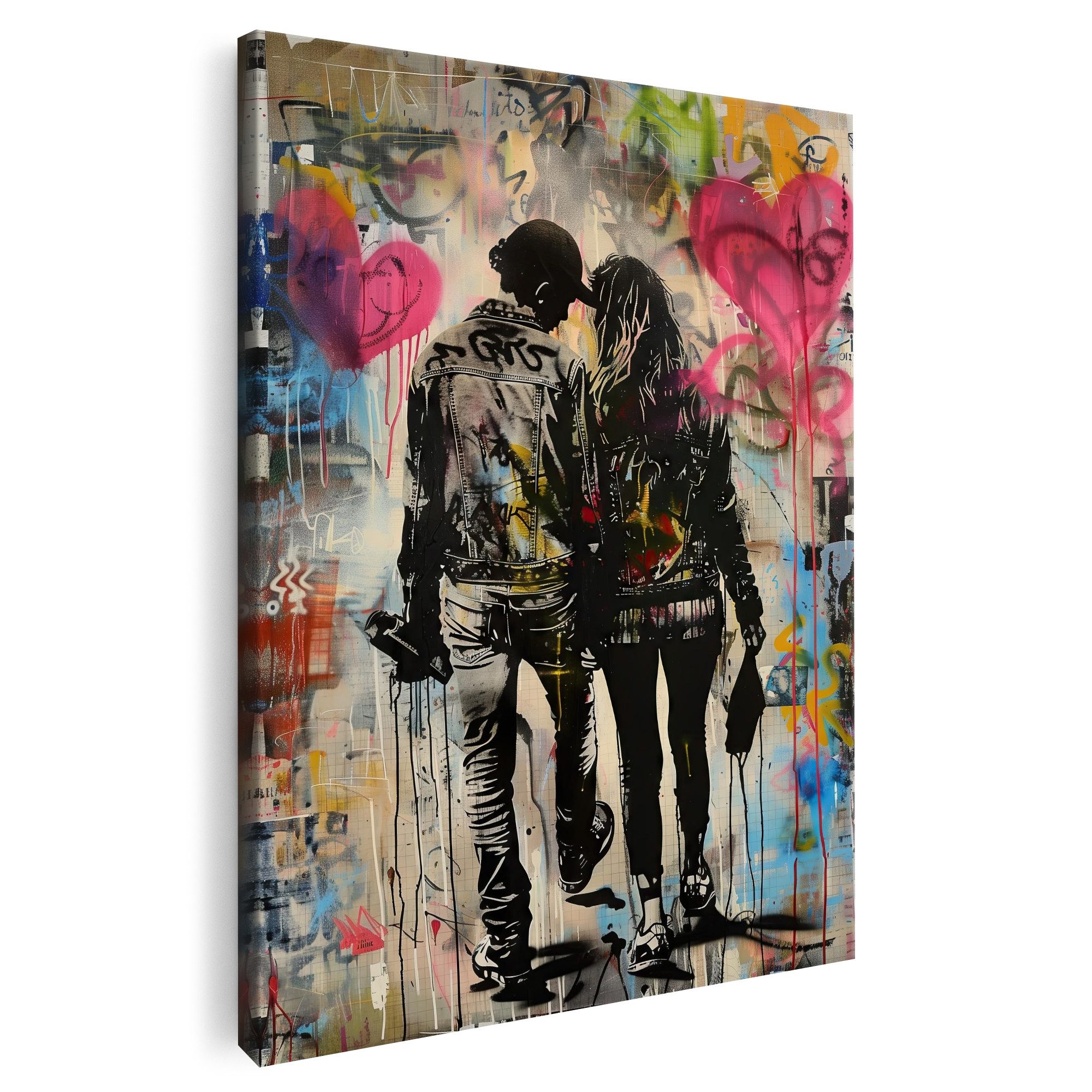 Artmazing Leinwandbild Love Banksy, Love Banksy, gesp. auf FSC Echtholz-Keilrahmen, in versch. Größen