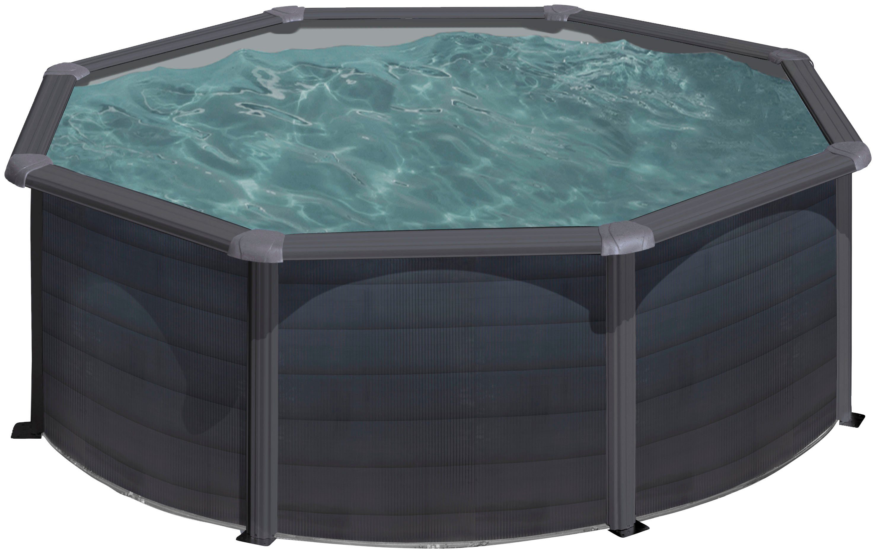 Gre Rundpool GRAPHITE (Set), 4-tlg., Stahlwandpool, günstig online kaufen