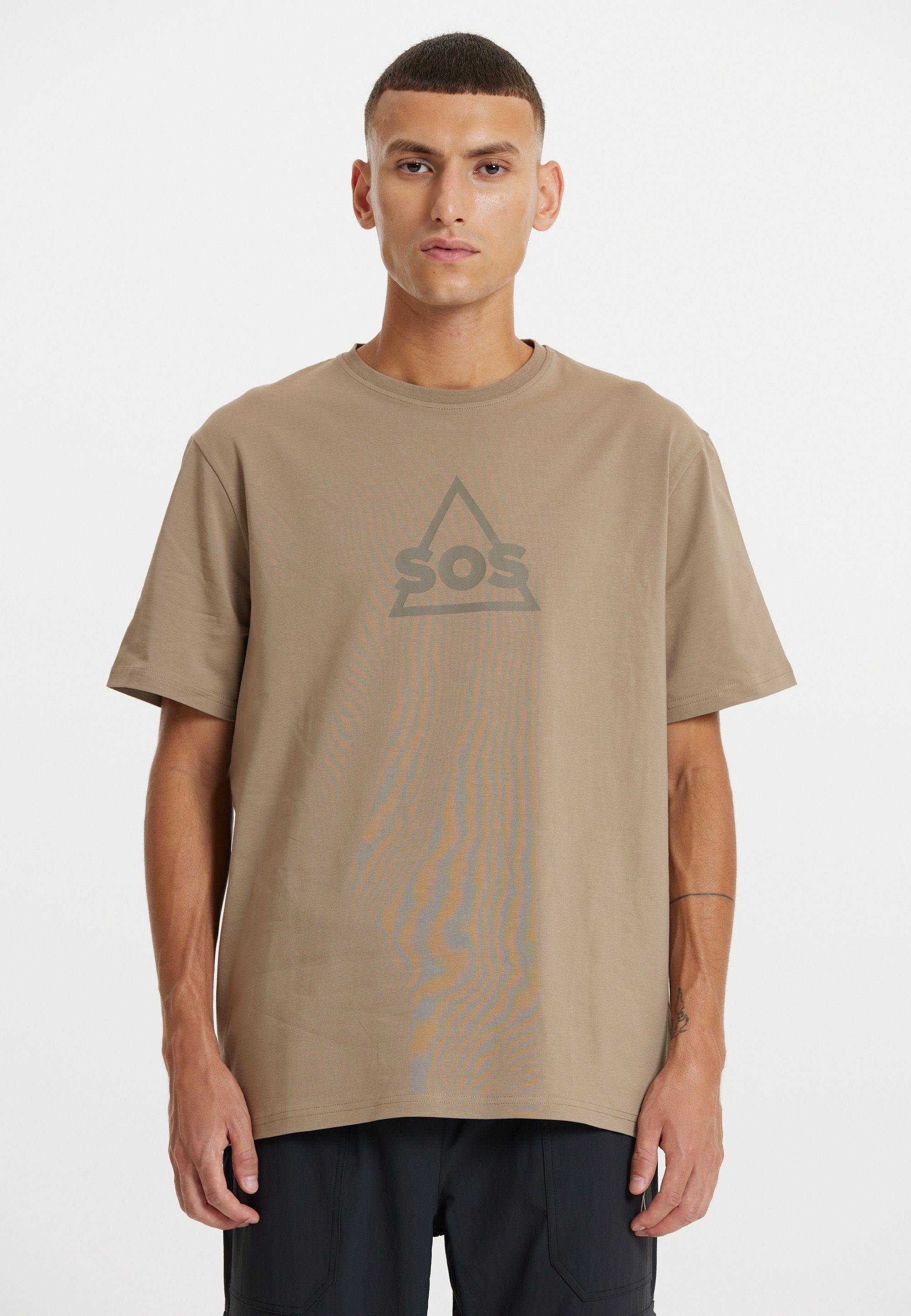 SOS T-Shirt Kvitfjell mit CottonTouch-Tragegefühl hellbraun