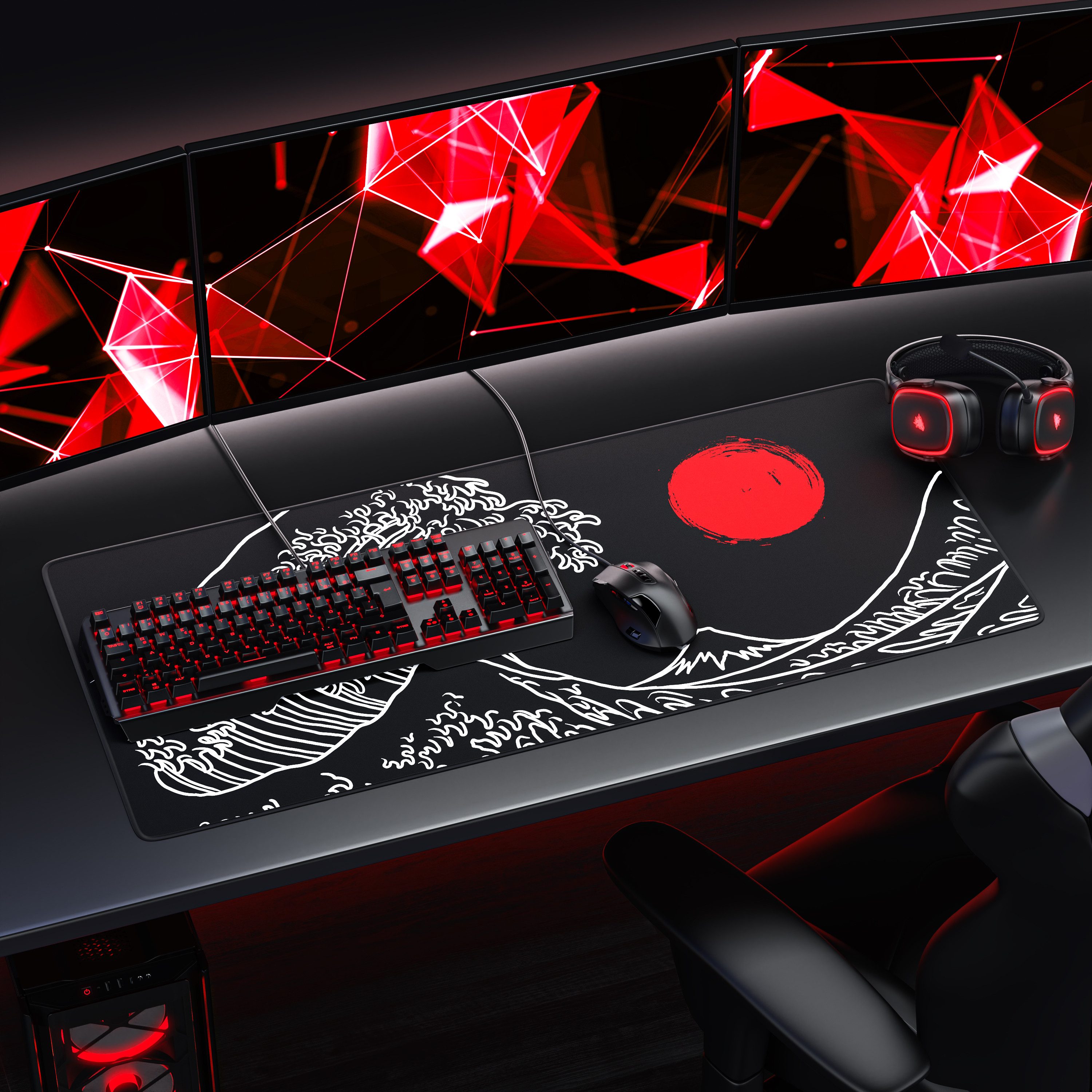 Titanwolf Gaming Mauspad XXL Speed Mousepad 900 x 400 x 3 mm, Schreibtischauflage, abwaschbar (1-St), rutschfeste Rückseite, Geschwindigkeit & Präzision, Great  – Bild 5 von 5