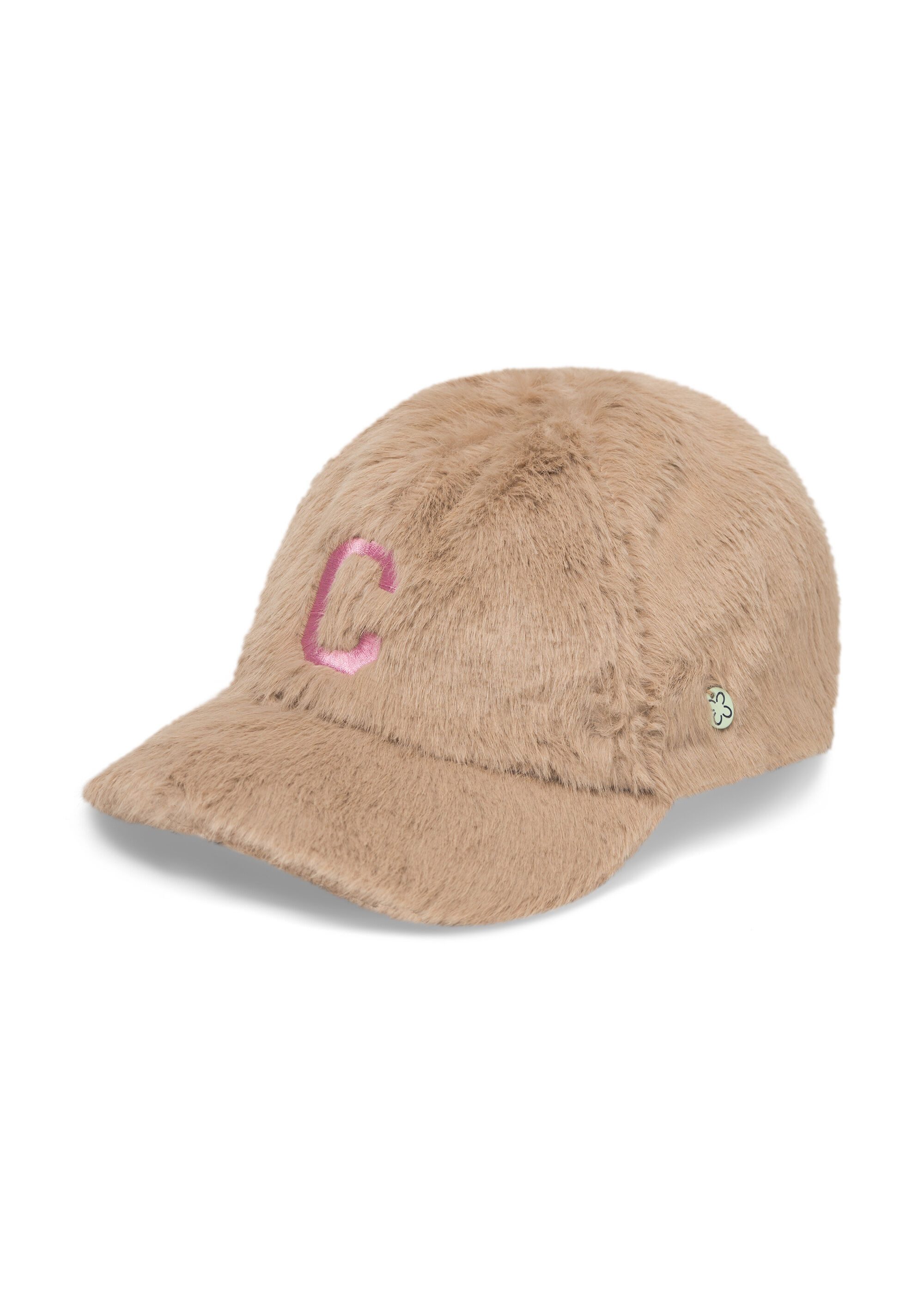 Codello Baseball Cap aus weichem Teddy-Plüsch mit C-Patch