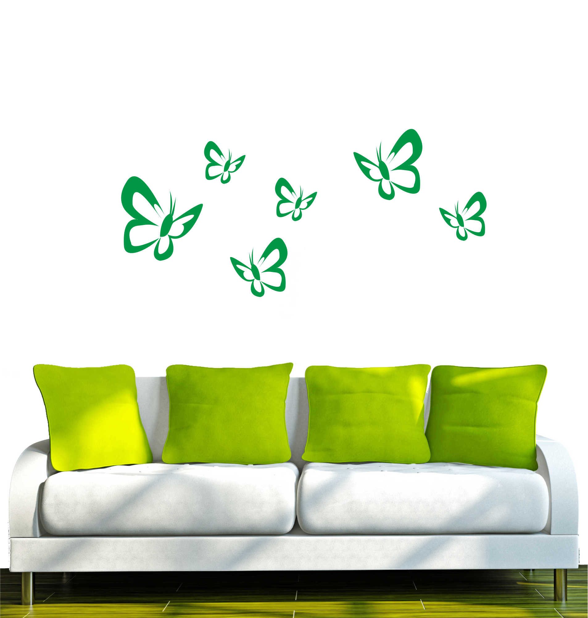INDIGOS UG Wandtattoo Wandtattoo - Wandaufkleber - w184 Schmetterlinge Wandaufkleber