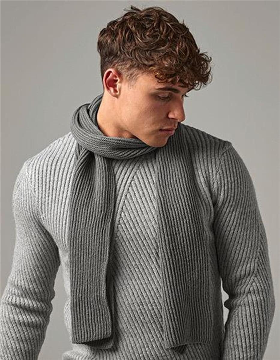 Beechfield® Schal Metro Knitted Scarf / Herren Winter Schal