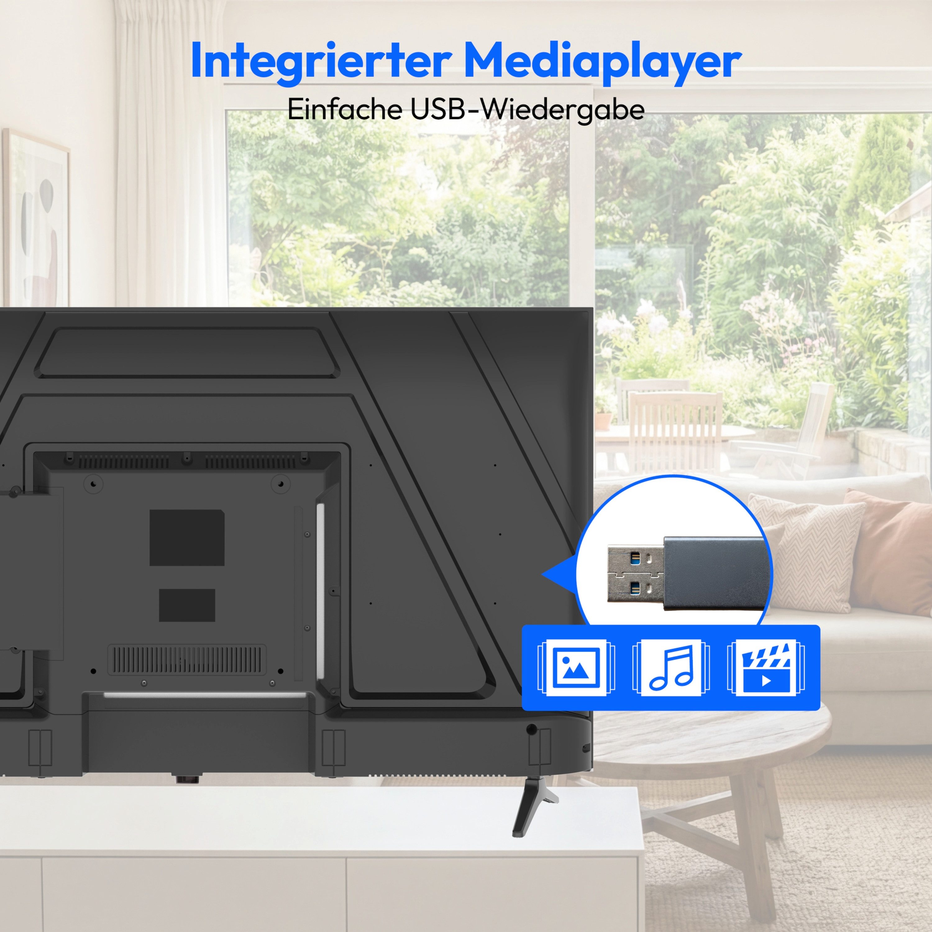 Medion® MD840003 LCD-LED Fernseher (100.3 cm/40 Zoll, 1080p Full HD, Pay-TV, Full-HD Display 60Hz, E8402601)