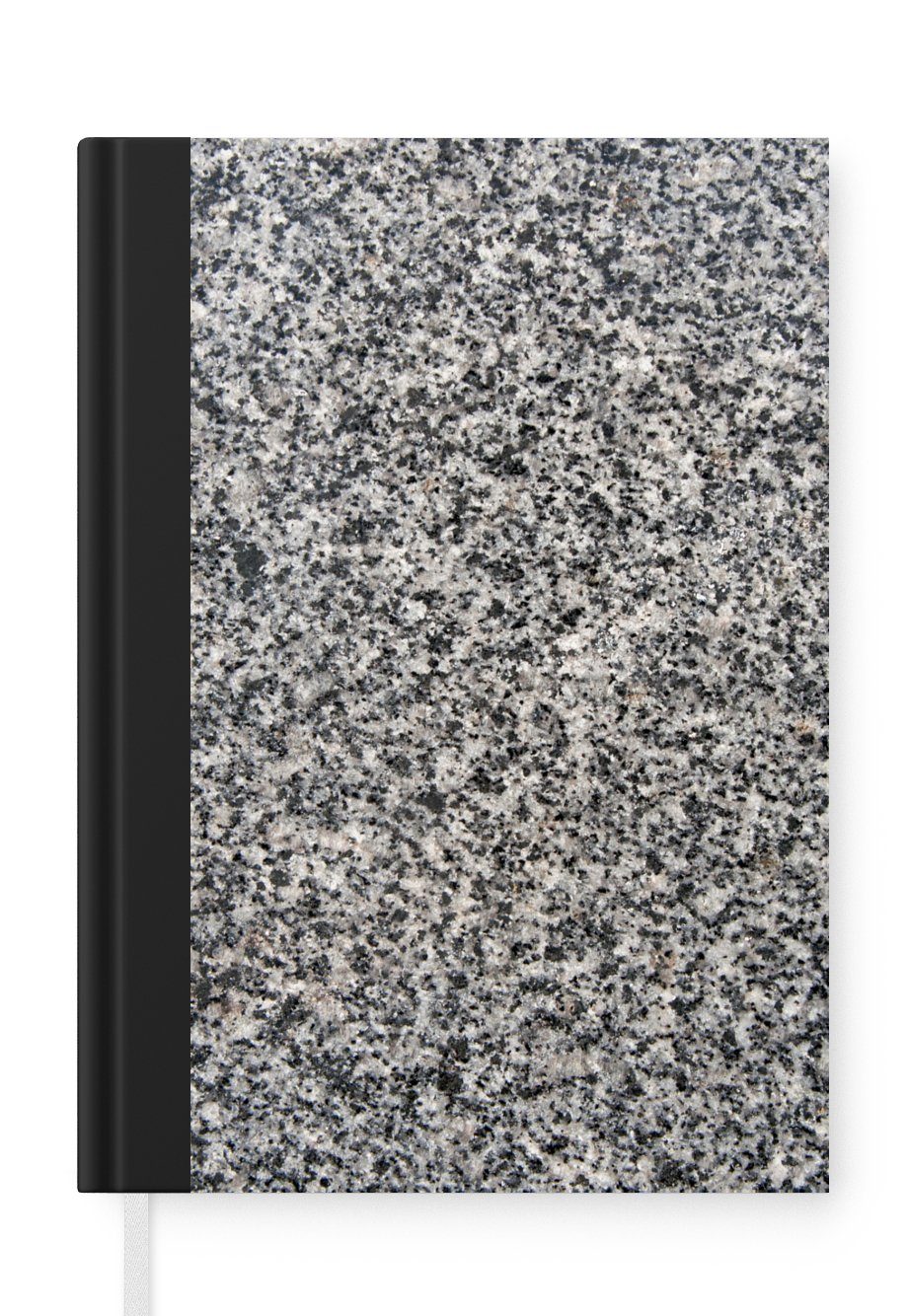 MuchoWow Notizbuch Granit - Industriell - Design - Grau, Journal, Merkzettel, Tagebuch, Notizheft, A5, 98 Seiten, Haushaltsbuch