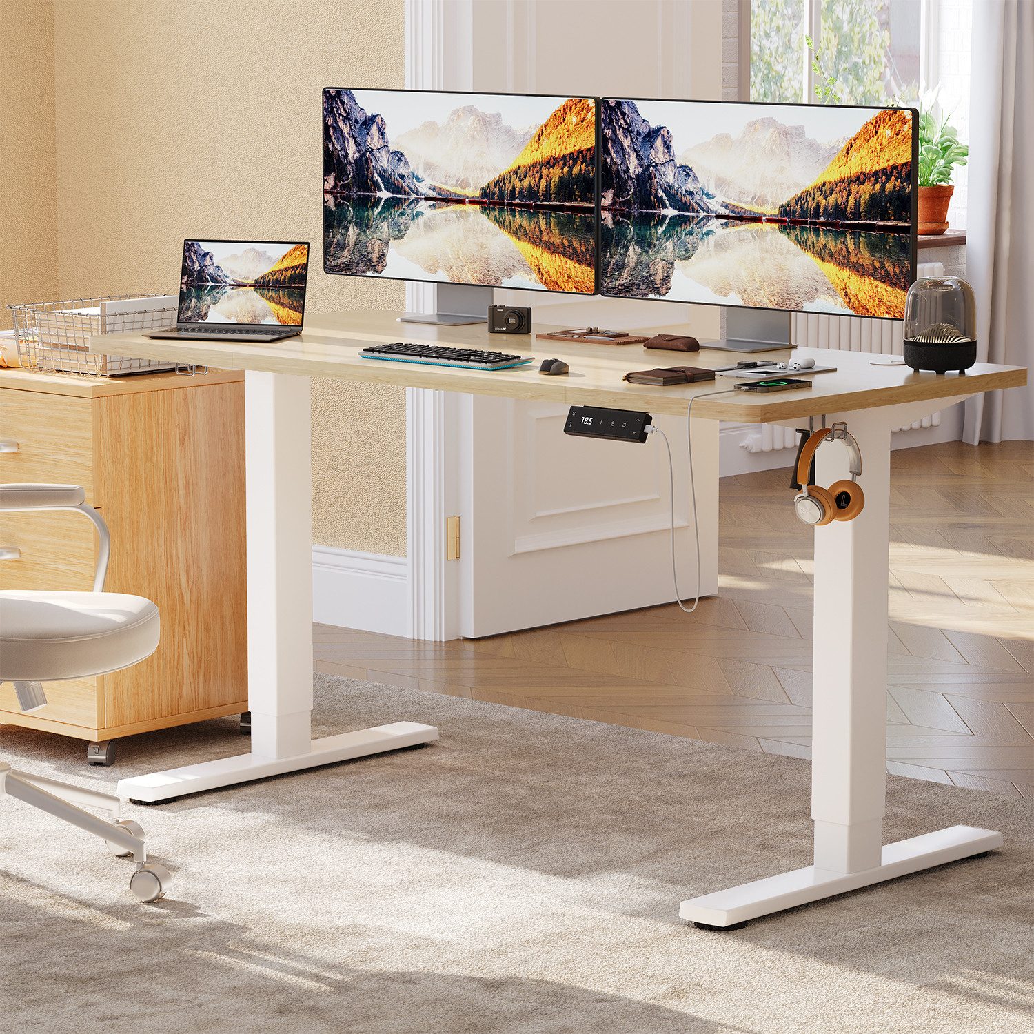 HOMALL Schreibtisch Elektrisch höhenverstellbares Tischgestell mit günstig online kaufen