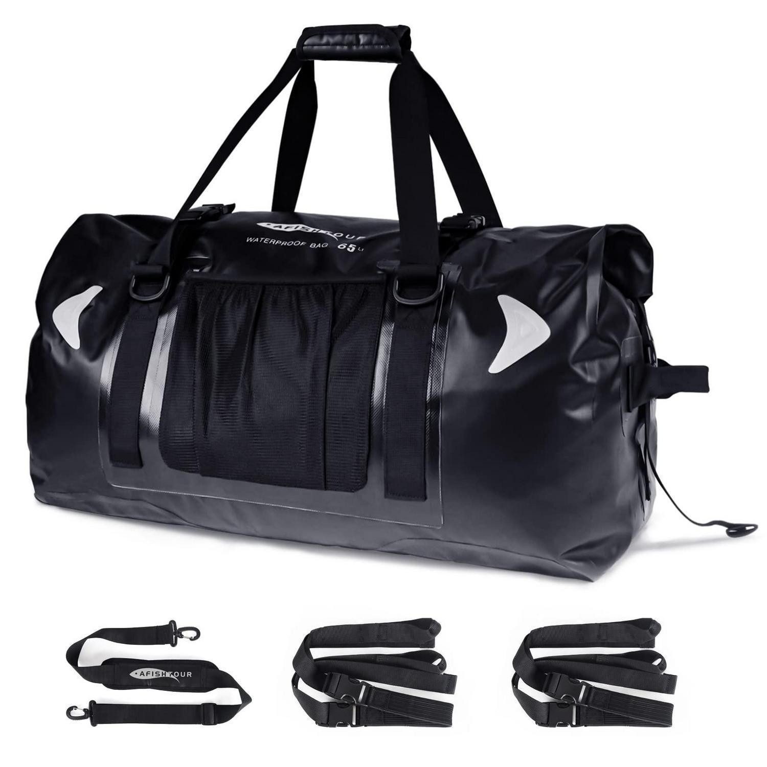 LuxusKollektion Drybag Duffelbag 65L wasserdicht Drybag Rollverschluss Damen Herren Orange