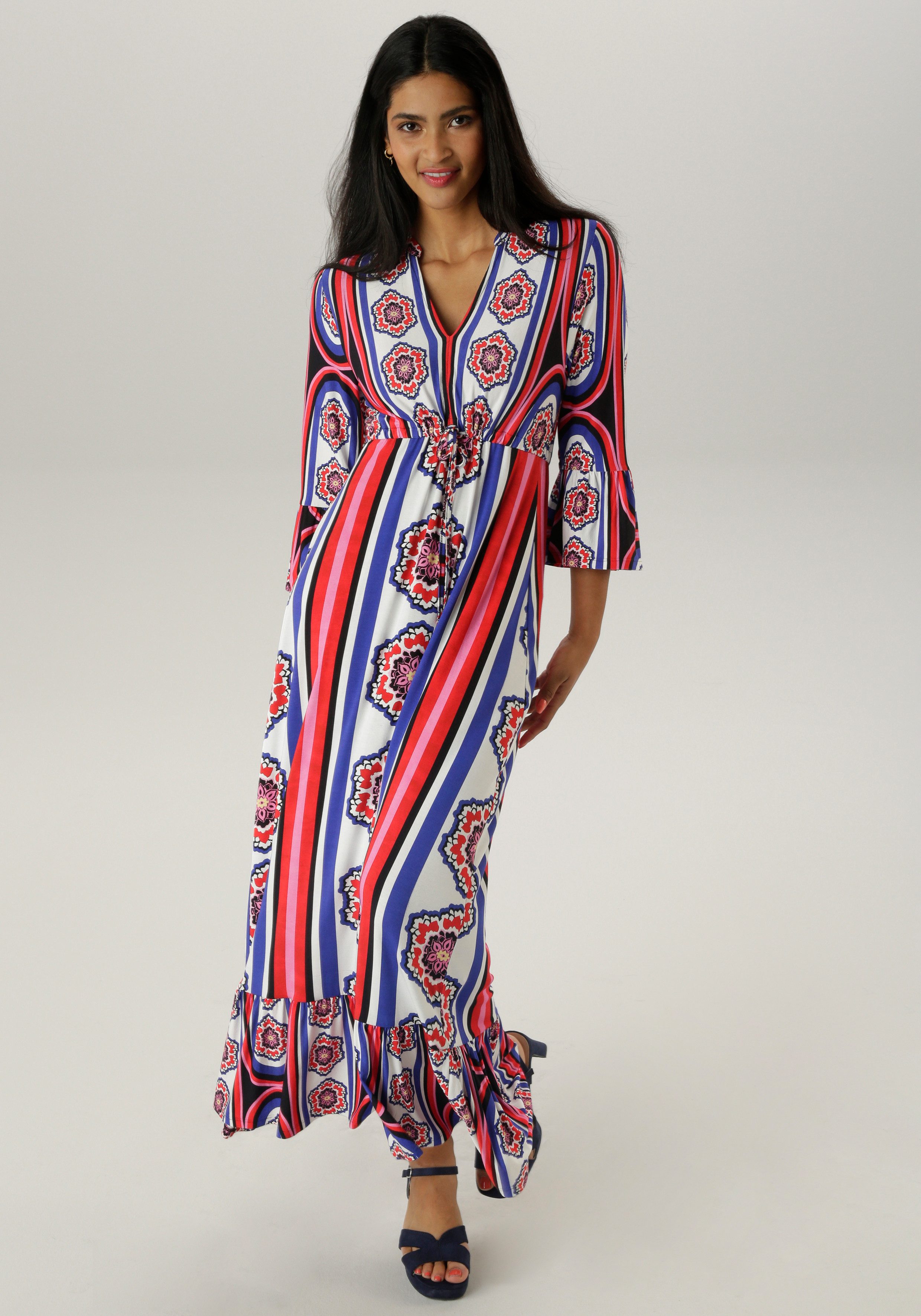Aniston SELECTED Maxikleid mit Volant an günstig online kaufen