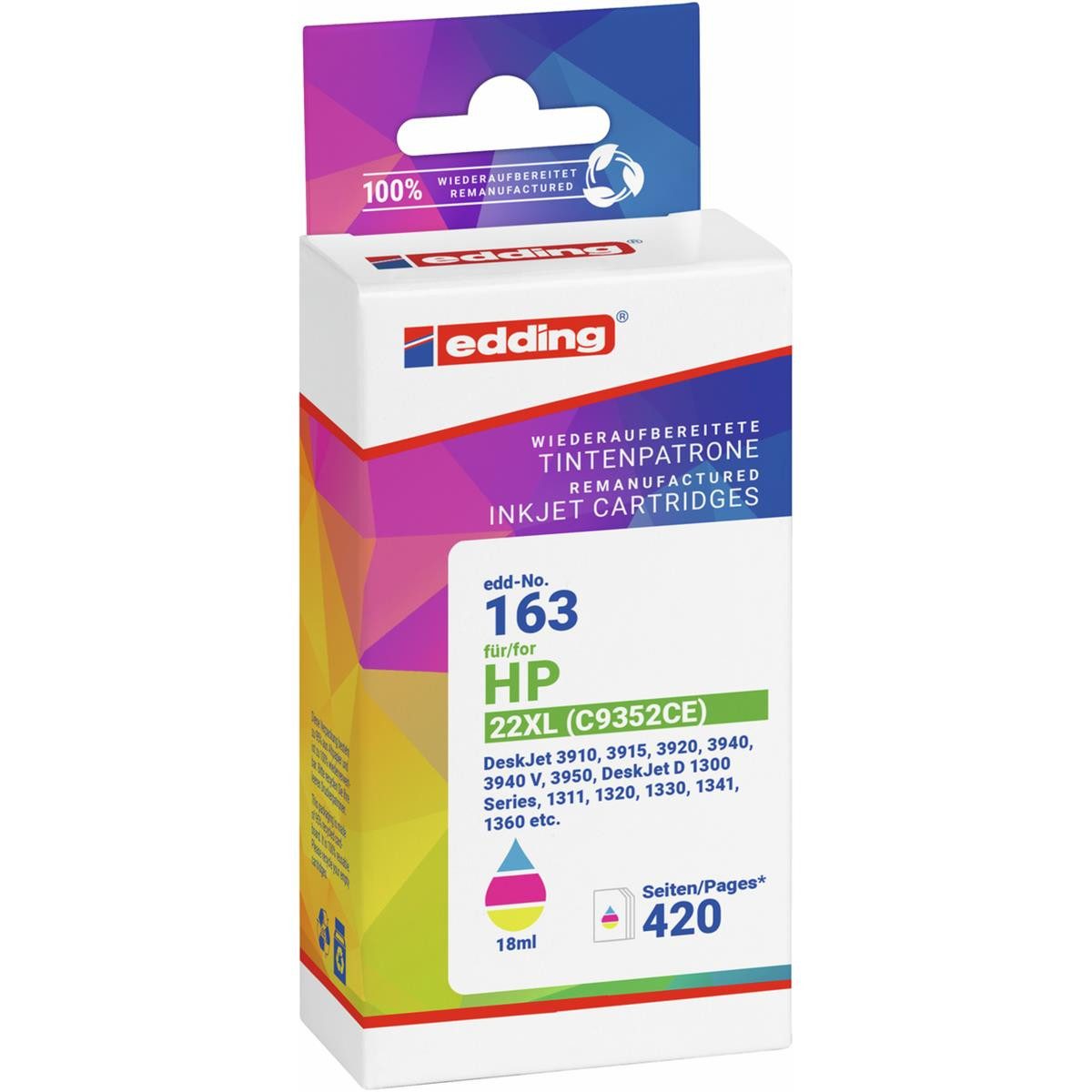 edding Tonerkartusche Inkjetpatrone 3-farbig
