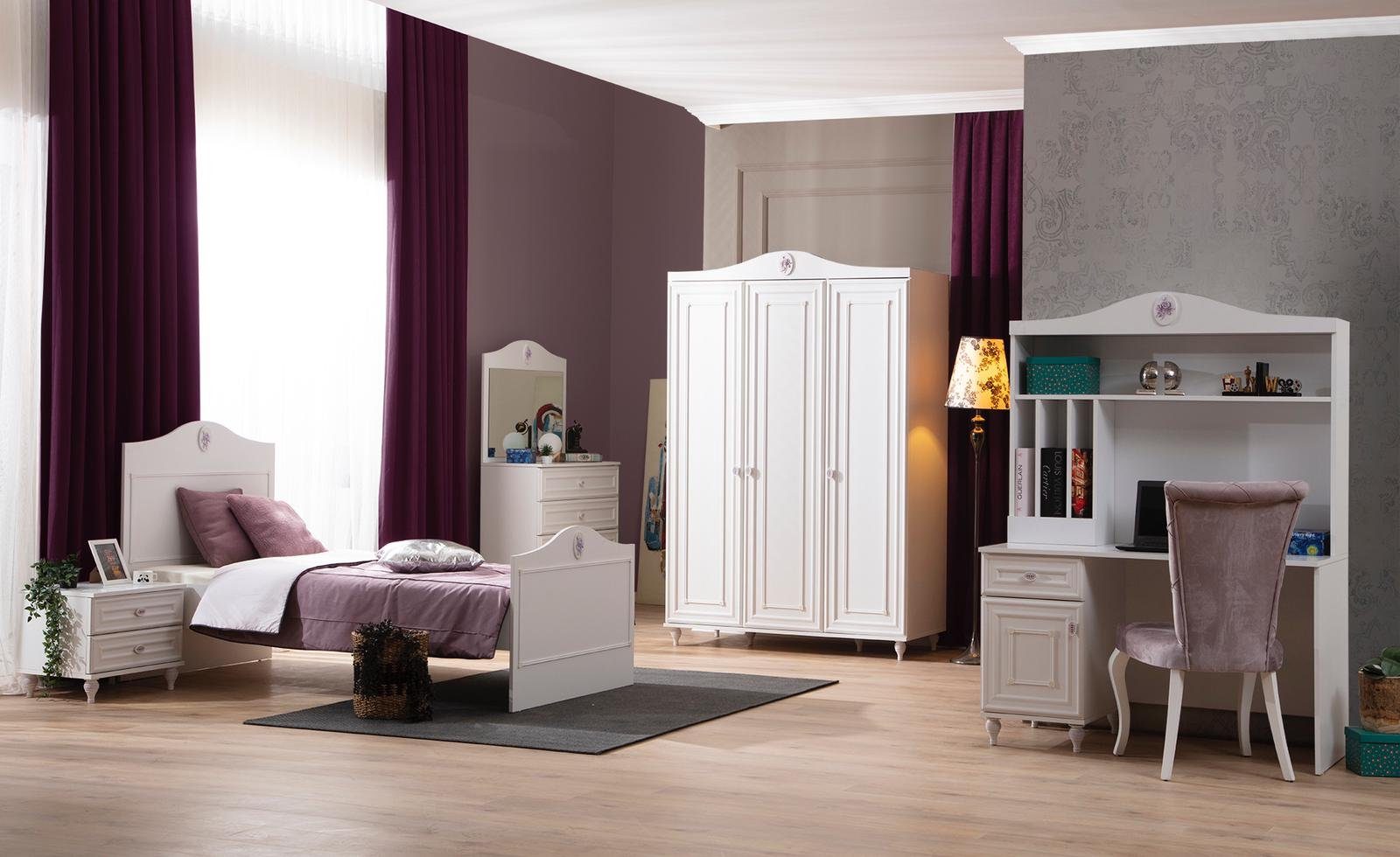 Kapa Möbel Schlafzimmer-Set Bianca in weiss Landhausstil