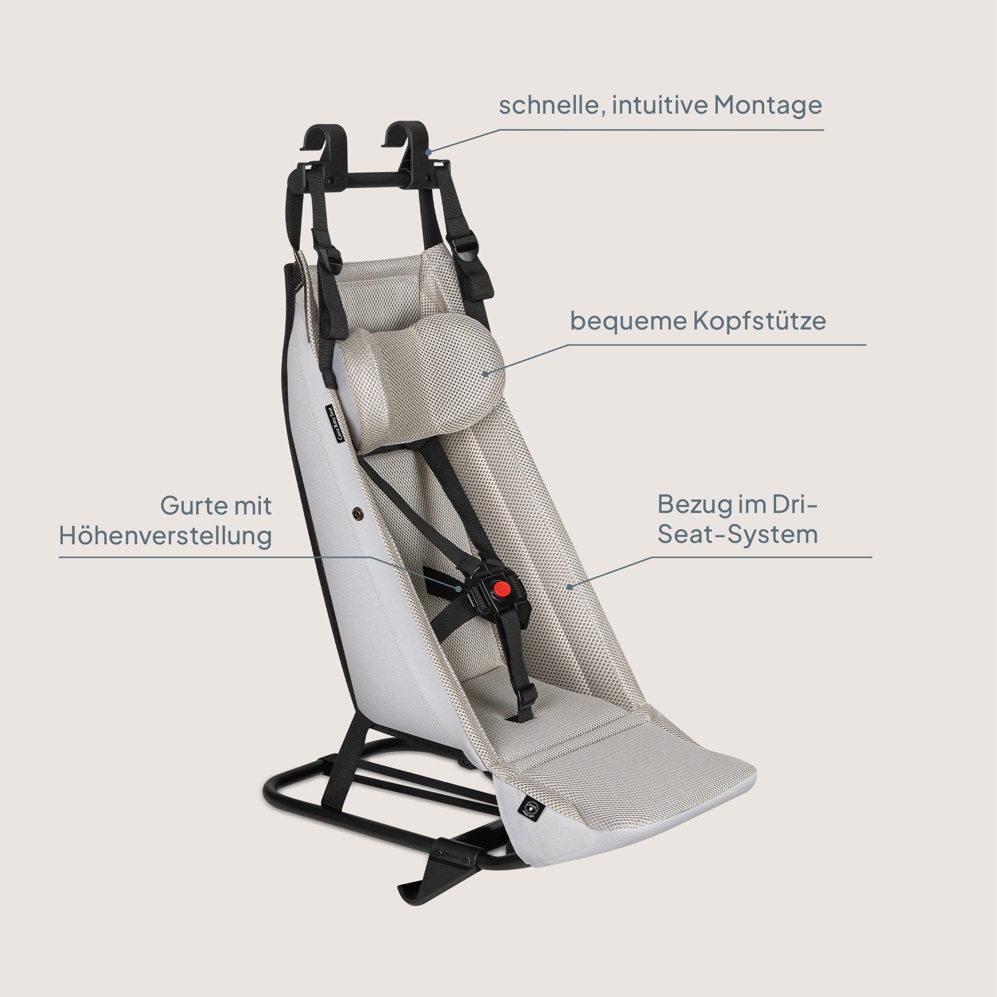 lionelo Fahrradkinderanhänger CAMA, 2in1 / SIQ / All-round-safety/ Head+/UPF 50+/60l Kofferraum – Bild 2 von 5