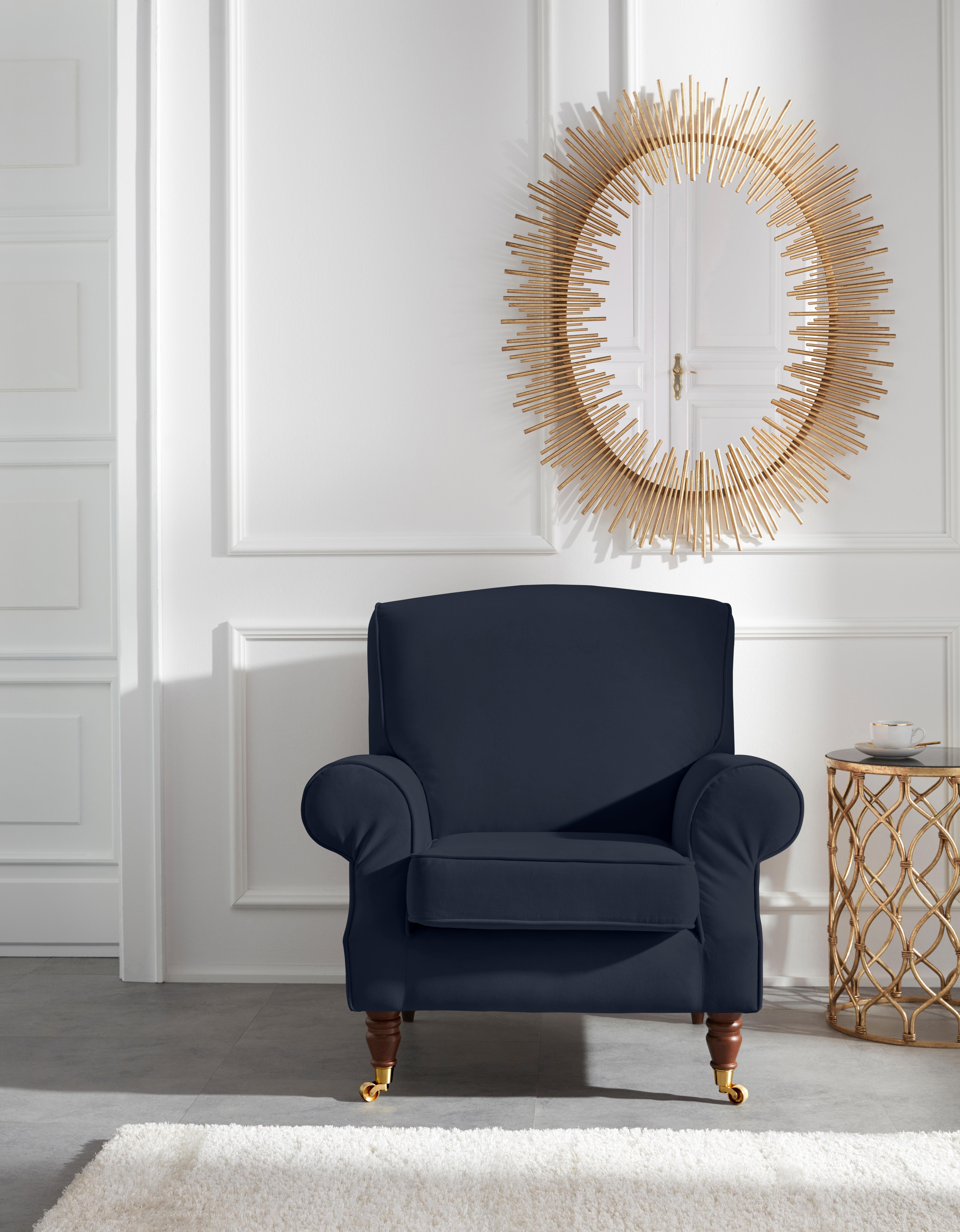 Home affaire Sessel Rennes, in Samtoptik oder Baumwoll-Mix