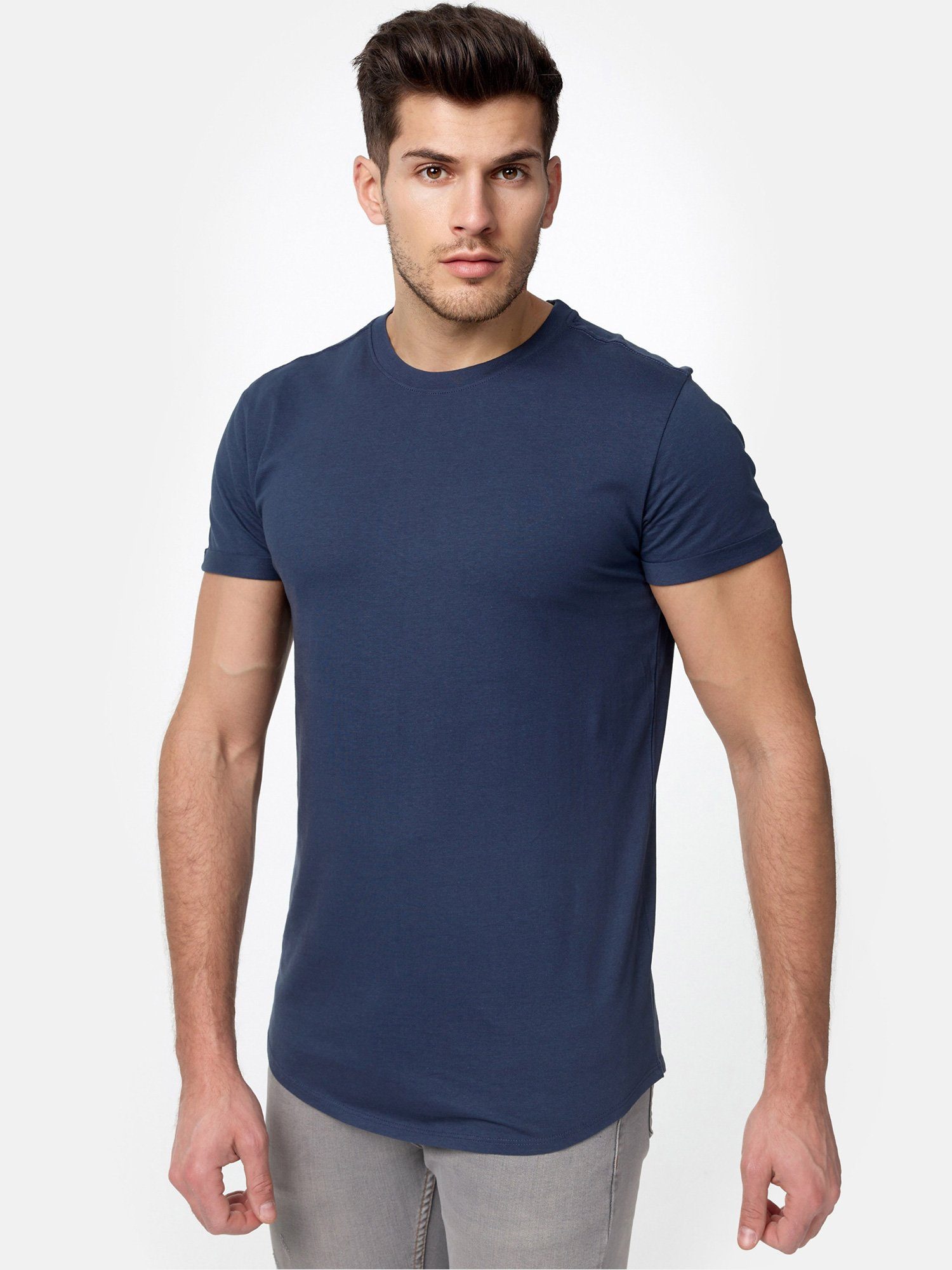 Tazzio T-Shirt E105 Herren Basic Rundhalsshirt