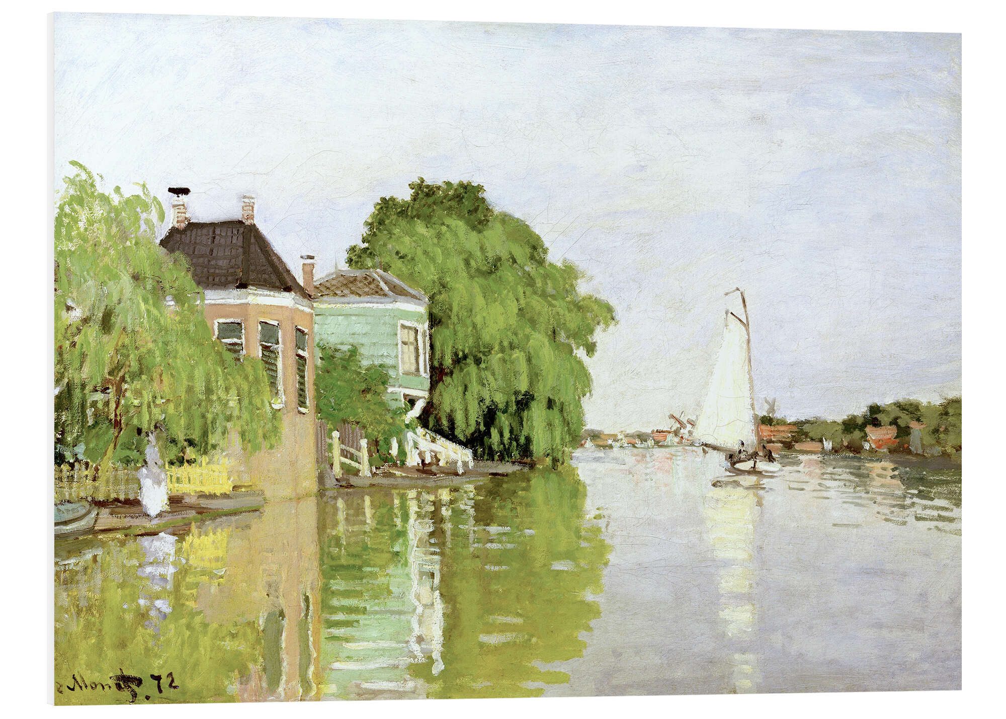 Posterlounge Wandbild Landschaft bei Zaandam, Claude Monet, erhältlich als Poster, Leinwandbild, Wandsticker oder Acrylglasbild