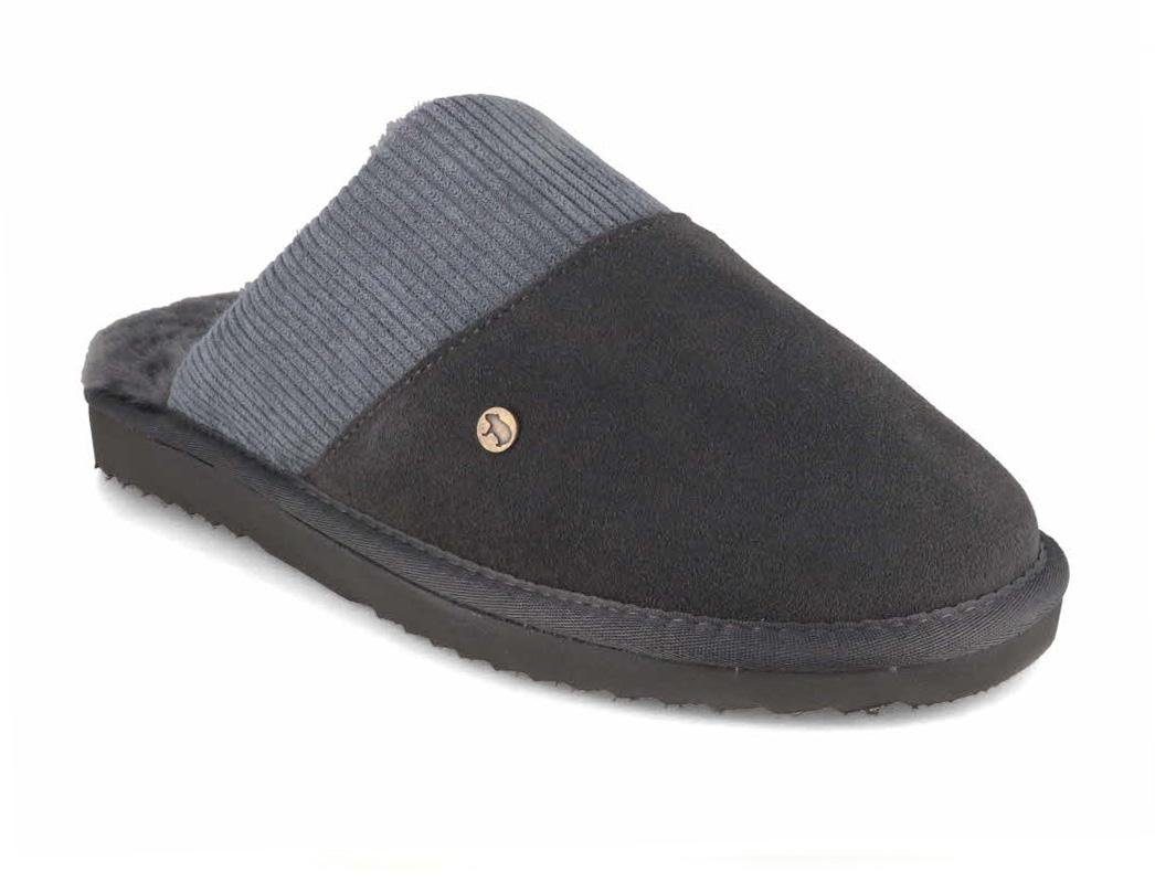 WARMBAT Pantoffel Perth Suede Hausschuh Merinowolle