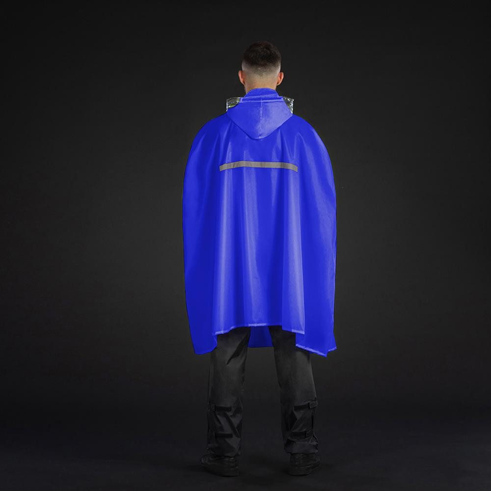 Chiba Regenponcho CHIBA Regenponcho - XL/XXL, royal, wasserdicht, reflektierend, Radspor