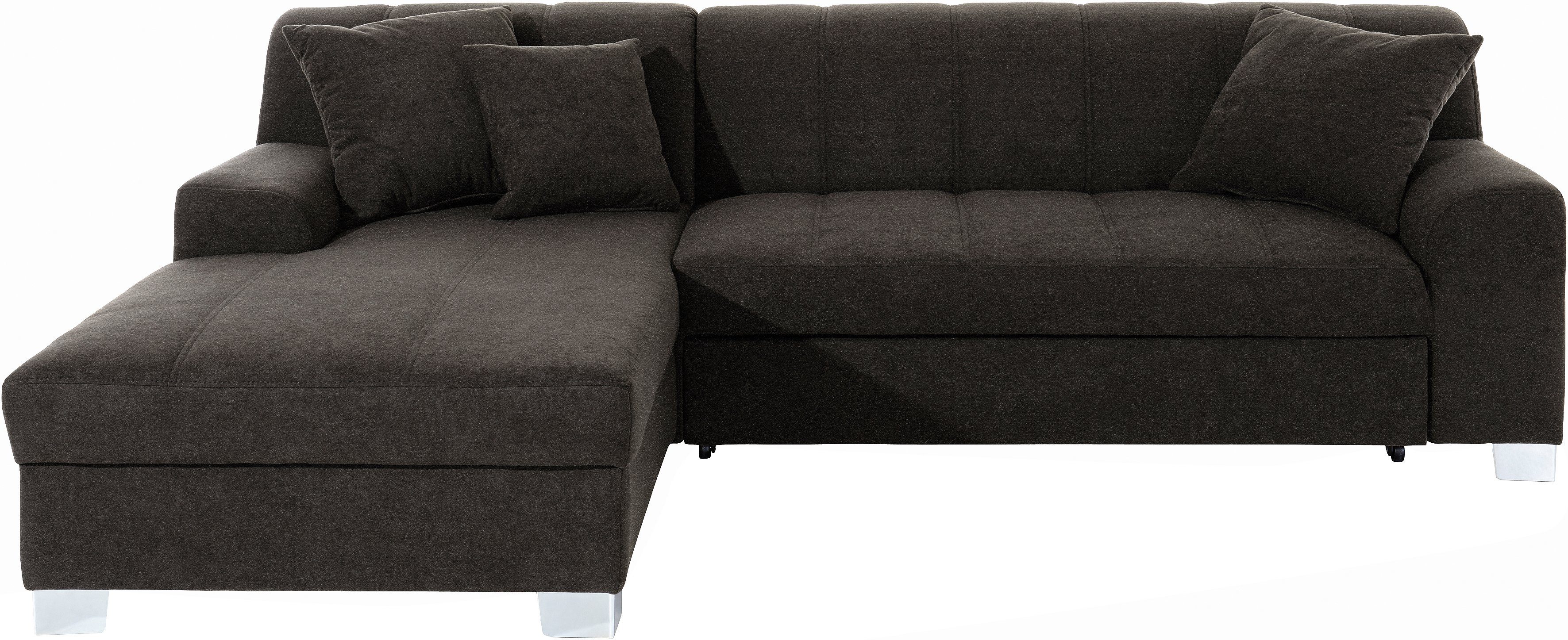 DOMO collection Ecksofa Turah incl. Zierkissen, moderne Steppung, auch in L günstig online kaufen