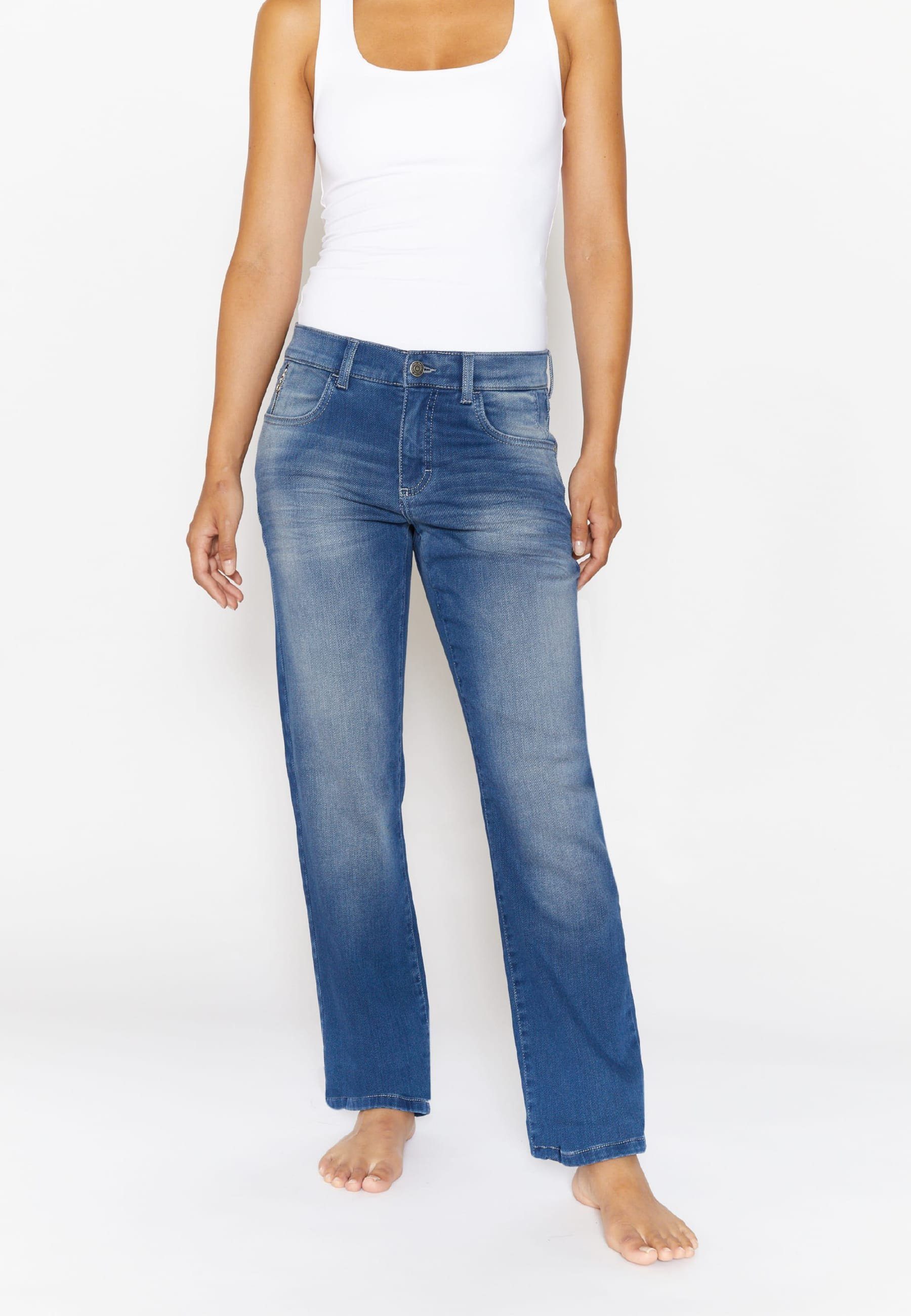 ANGELS Straight-Jeans Jeans Dolly 2.0 mit Winter Denim blau