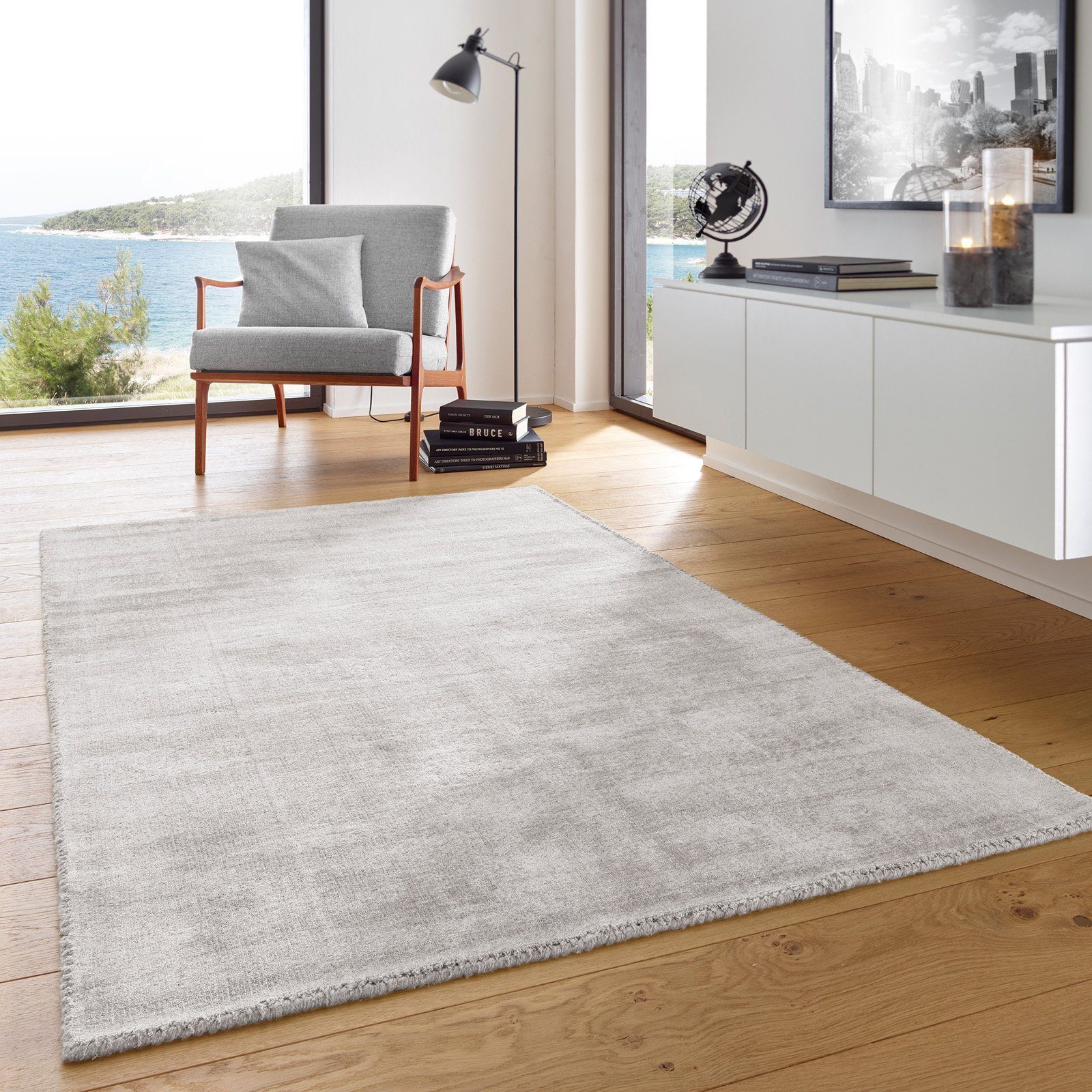 TaraCarpet Teppich TaraCarpet Vanessa strapazierfähiger Viscoseteppich günstig online kaufen