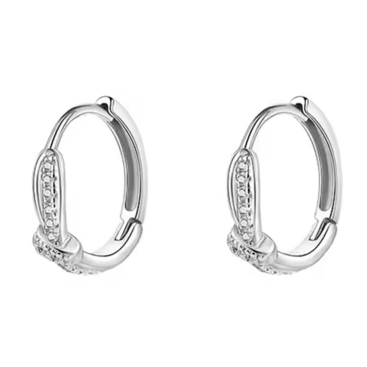 ELLAWIL Paar Creolen Ohrschmuck Damenohrringe Zirkonia Creole Ohrcreolen Gl günstig online kaufen
