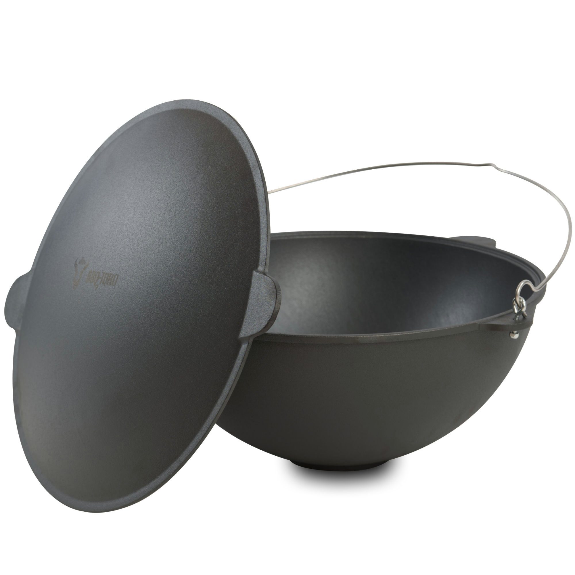 BBQ-Toro Kochtopf Kazan, Gusseisen Topf, 27 Liter, Grillwok preseasoned, Gusseisen, preseasoned