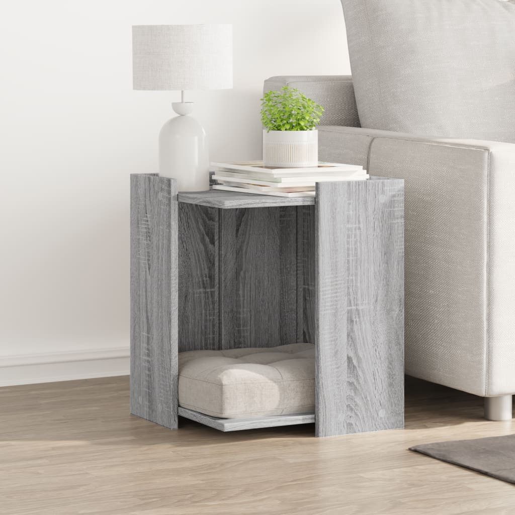 vidaXL Tierkorb 42 x 42 x 51 cm Katzenklo Grau Sonoma 42x42x51 cm Spanplatte
