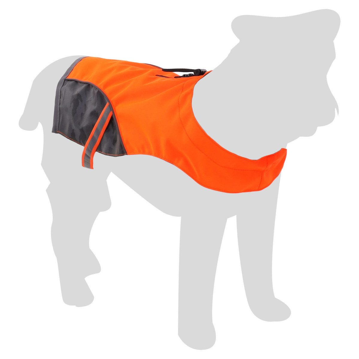 Flamingo Hundewarnweste Sicherheitsweste Fizz orange/grau