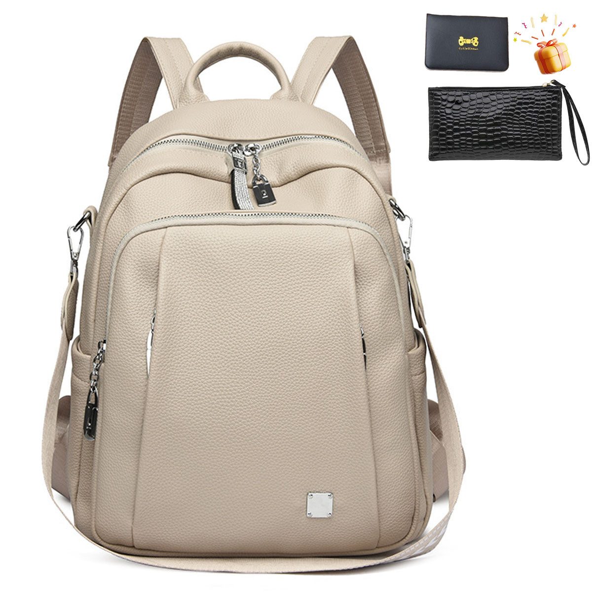 RWEUOQ Rucksack PU-Leder-Rucksack, Schultertasche,Classic Anti-Diebstahl-Ru günstig online kaufen
