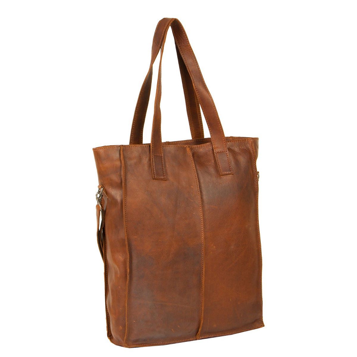 Justified Bags Shopper große echt Leder Handtasche Schultertasche mit Laptop Fach, Unterarmtasche in vintage optik, abnehmbarer Schultergurt