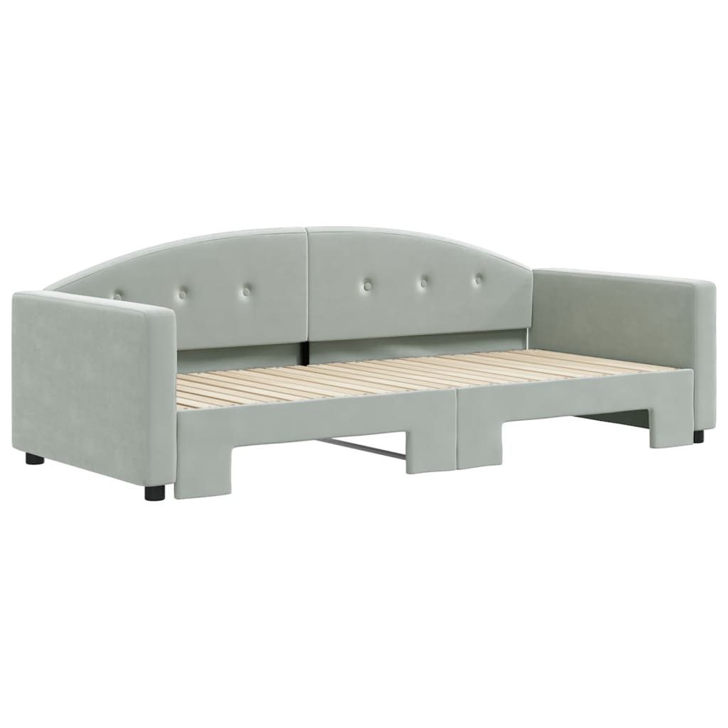 vidaXL Bett Tagesbett Ausziehbar Hellgrau 90x200 günstig online kaufen