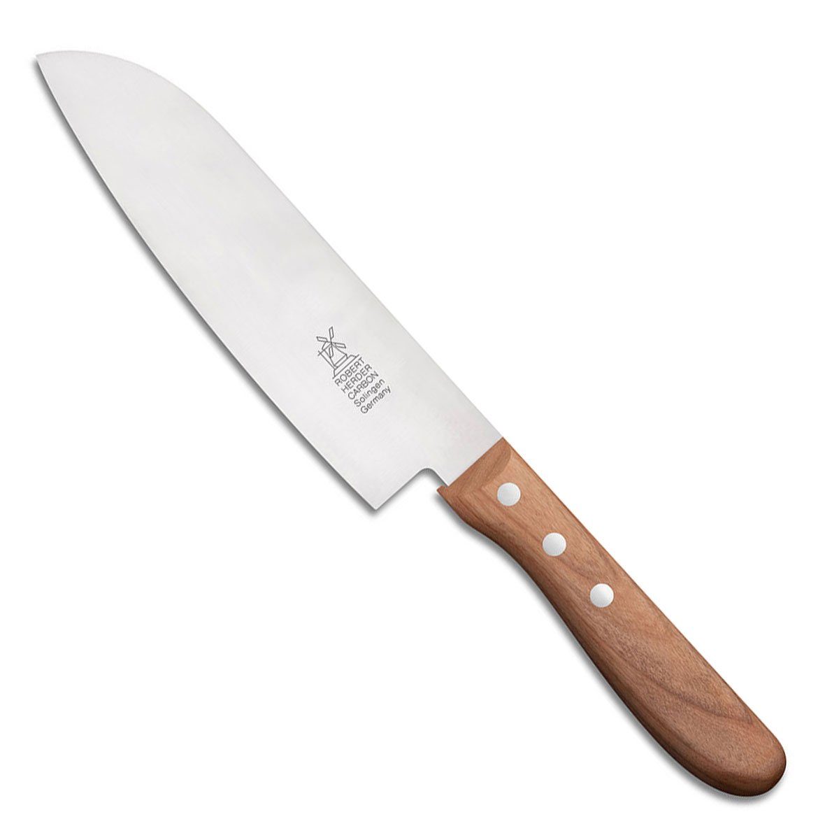 Windmühlenmesser Santokumesser Vielzweckmesser "Santoku", rostfrei, Griff Kirschholz