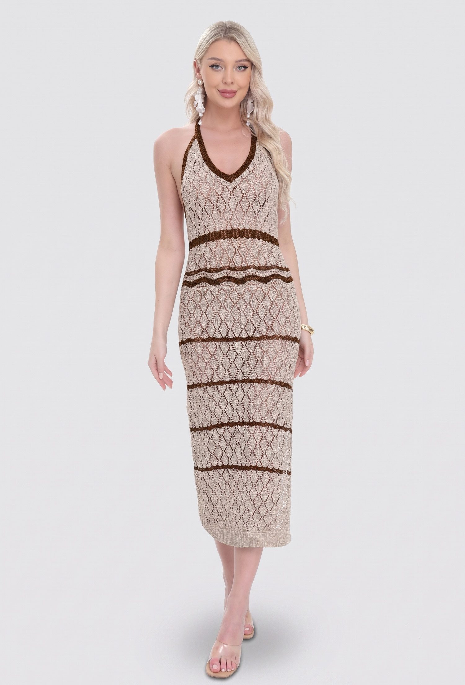Vivi Idee Strandkleid Strandkleid Beach Cover Up A681 luftig, Einheitgröße