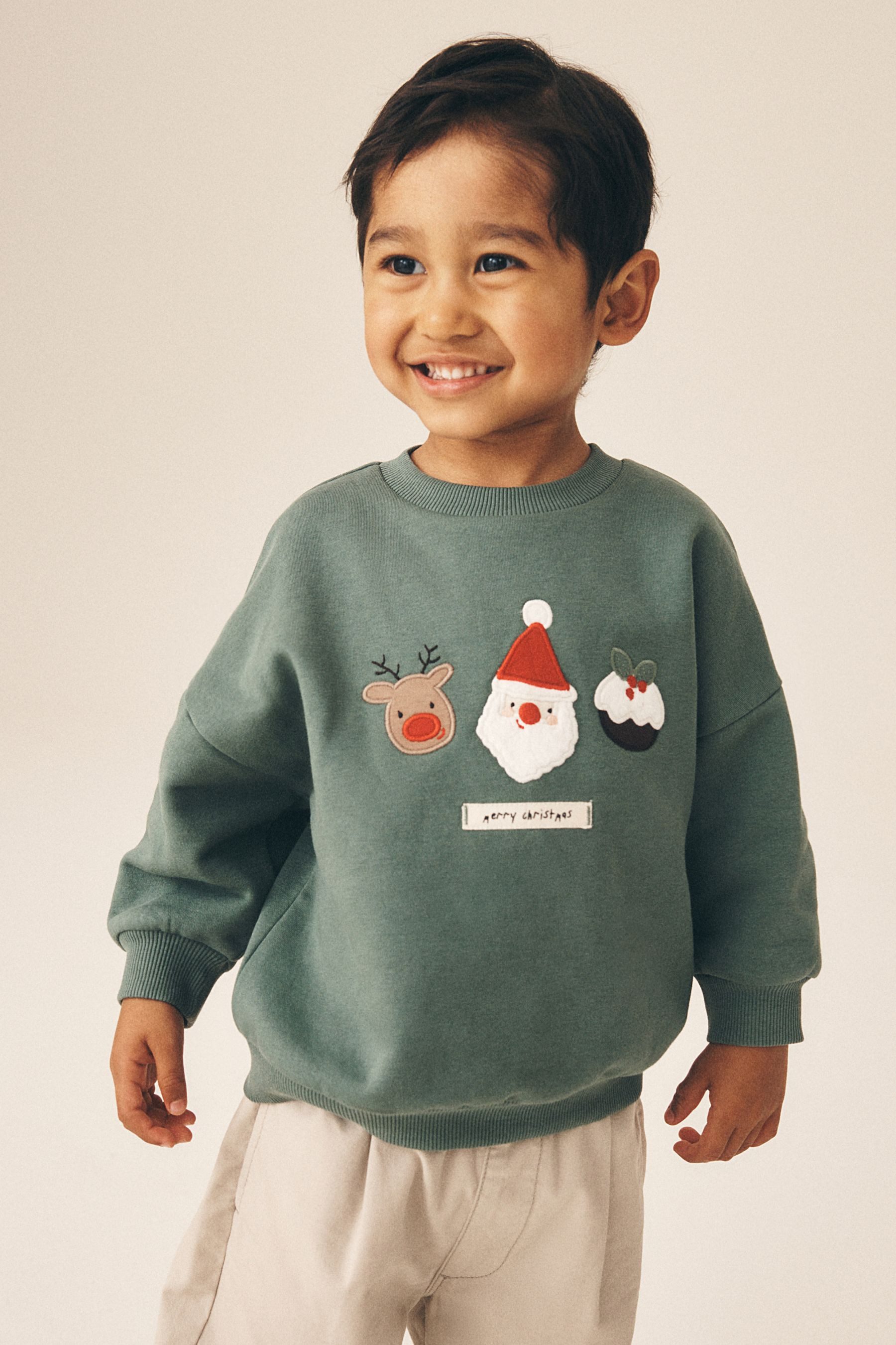 Next Sweater Rundhals-Sweatshirt mit Rücken-Print (1-tlg) – Bild 3 von 5