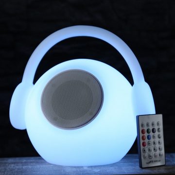 MARELIDA LED Außen-Tischleuchte LED Tischleuchte EVE mit Lautsprecher für Terrasse Bluetooth aufladbar, LED Classic, mehrfarbig / bunt