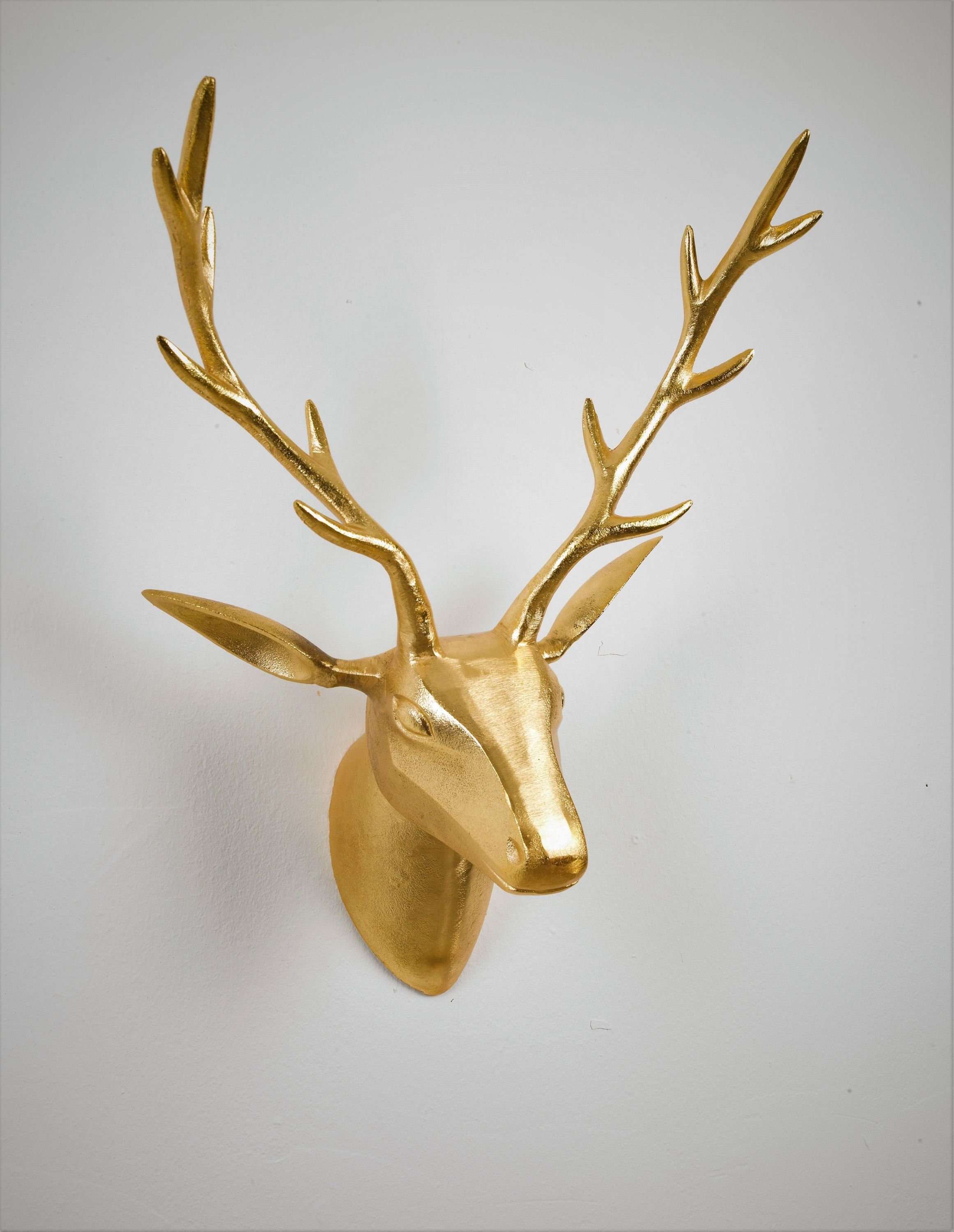 ARTRA Dekogeweih Deko Geweih Hirschkopf "gold" günstig online kaufen