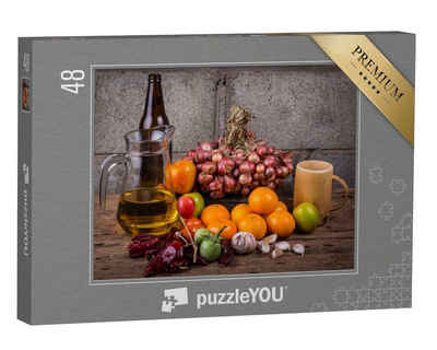 puzzleYOU Puzzle Obst und Gemüse, 48 Puzzleteile, puzzleYOU-Kollektionen Essen und Trinken