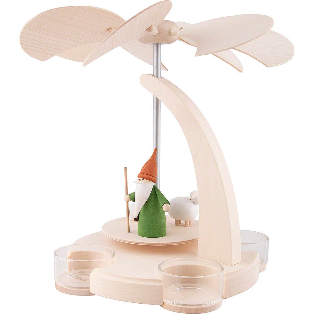 Seiffener Volkskunst Weihnachtspyramide 1-stöckige Bogenpyramide Schäferwichtel (18cm) von Seiffener Volkskuns